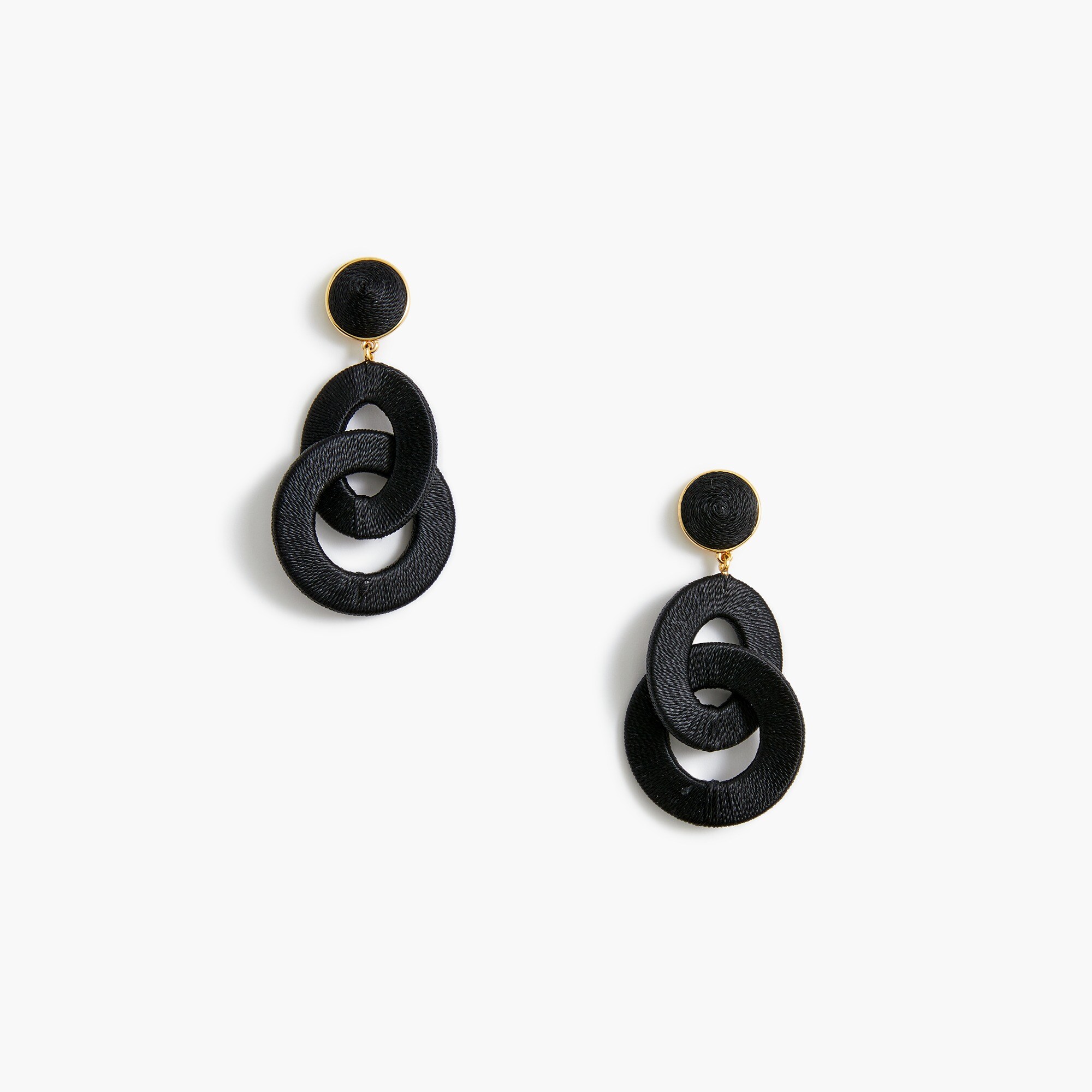 Interlocking drop earrings