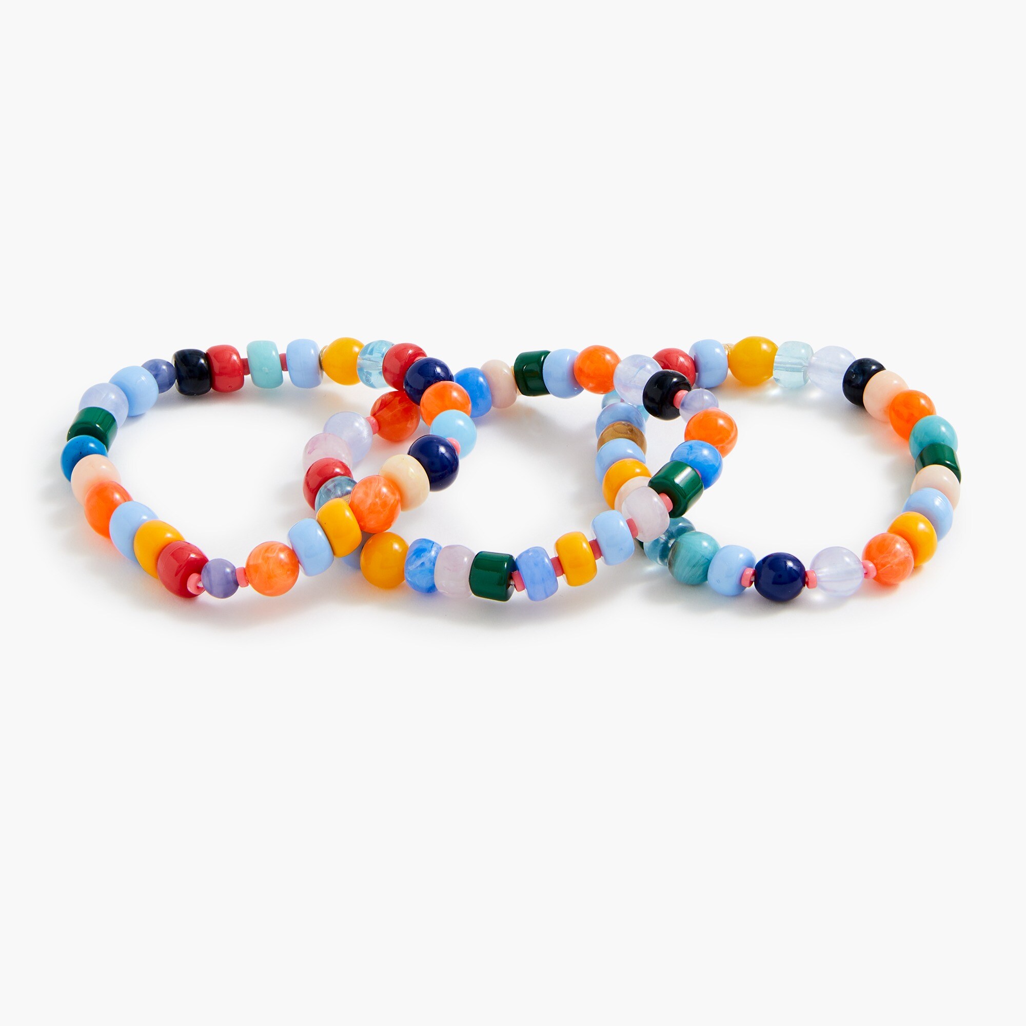 Beaded bracelets set-of-three