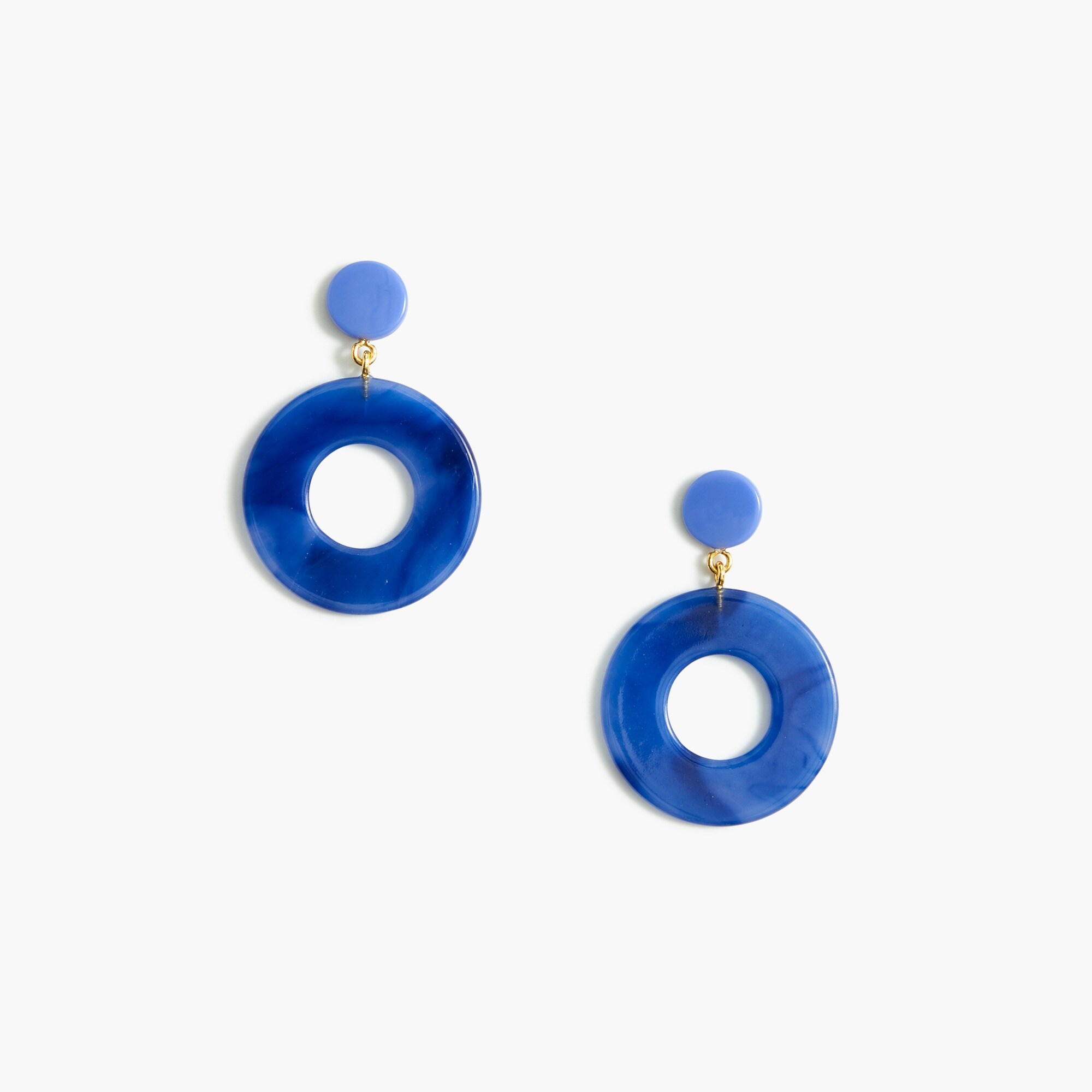 Open-circle resin earrings
