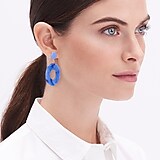 Open-circle resin earrings