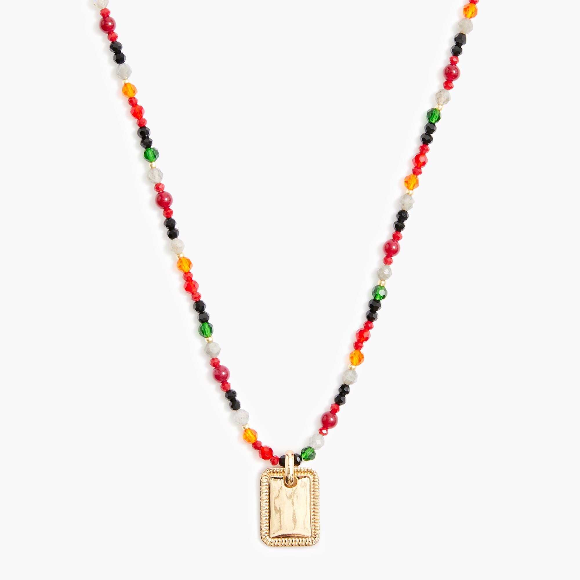 Beaded necklace with pendant