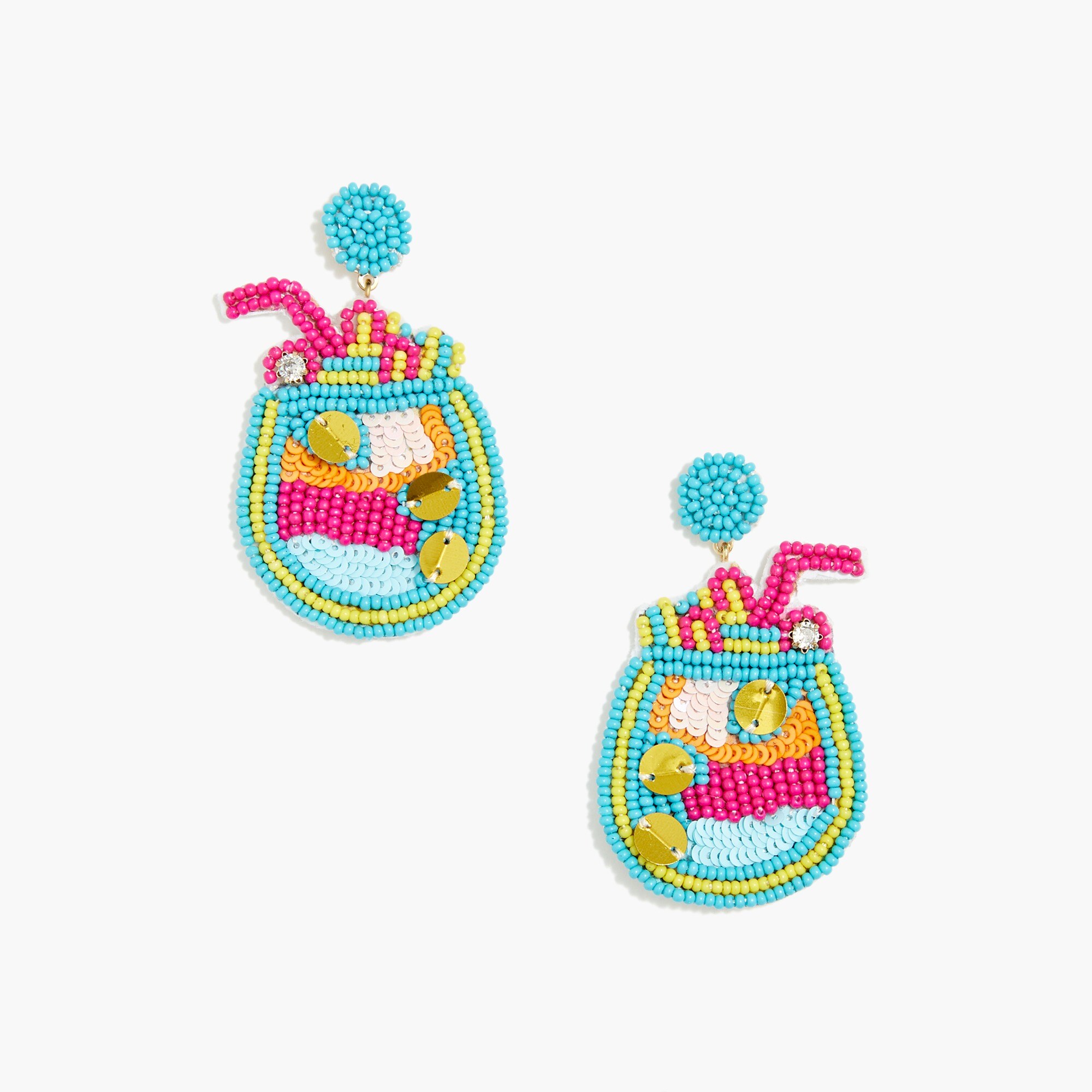 Beaded cocktail statement earrings