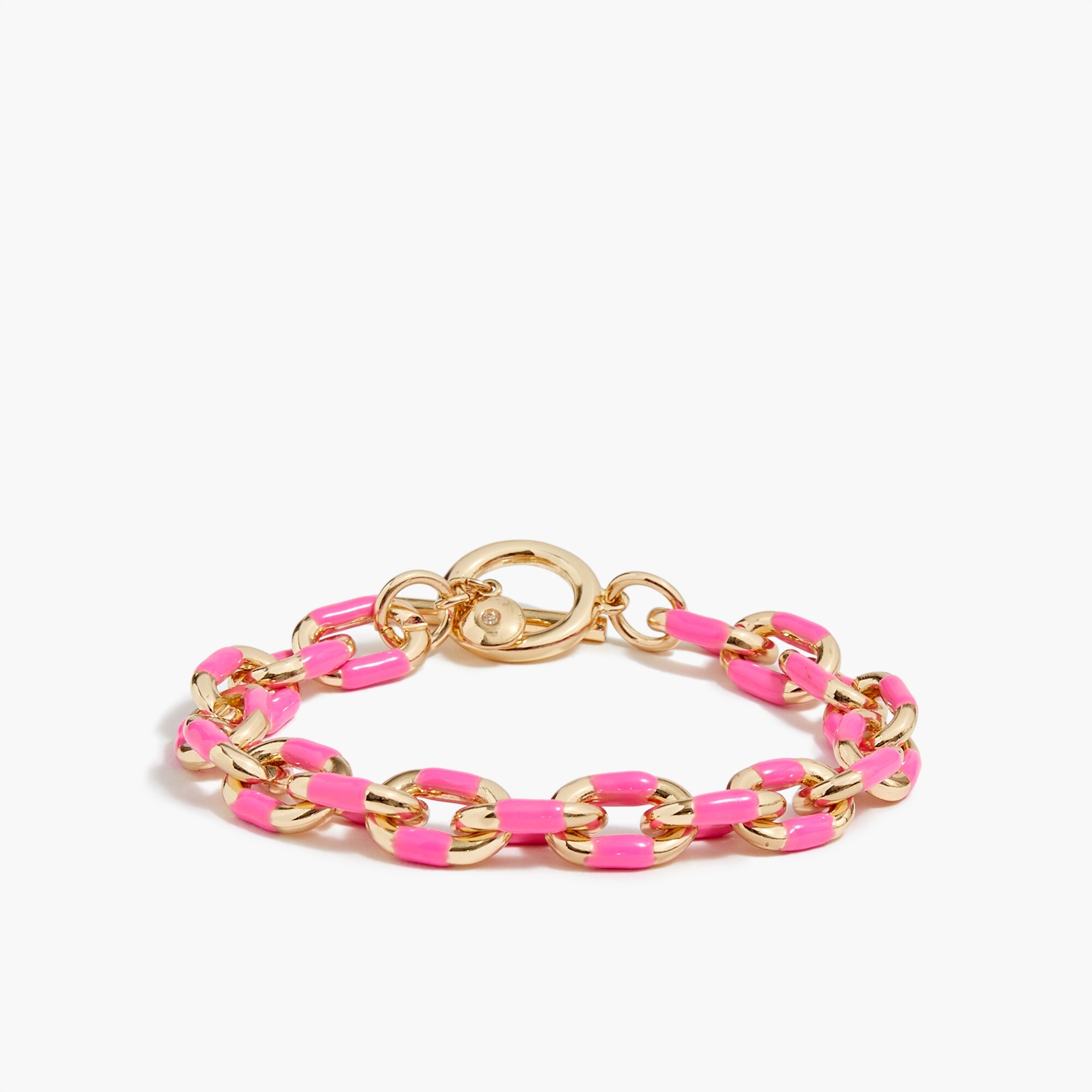 Enamel link bracelet