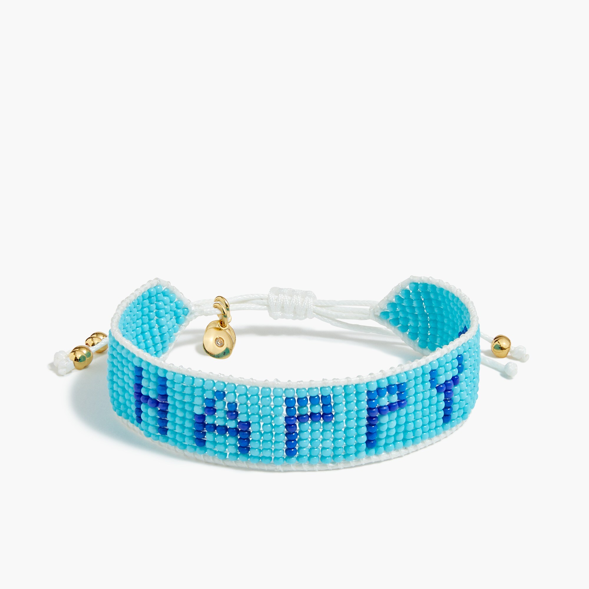 Beaded phrase bracelet