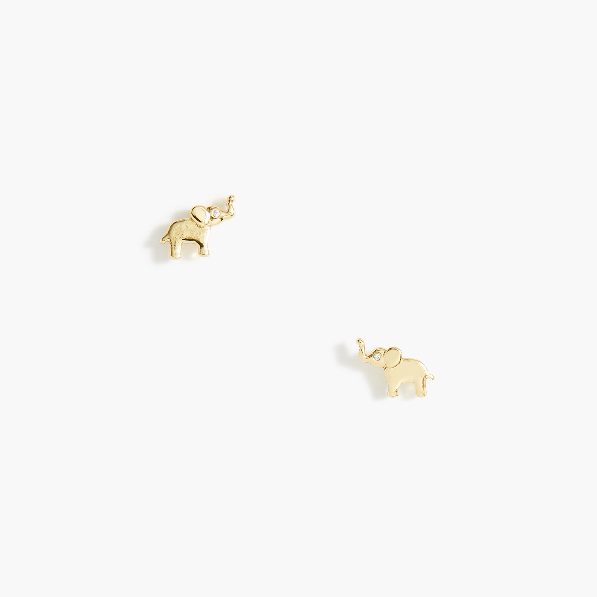 Gold elephant stud earrings