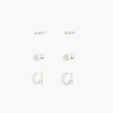 Pearl earrings set-of-three