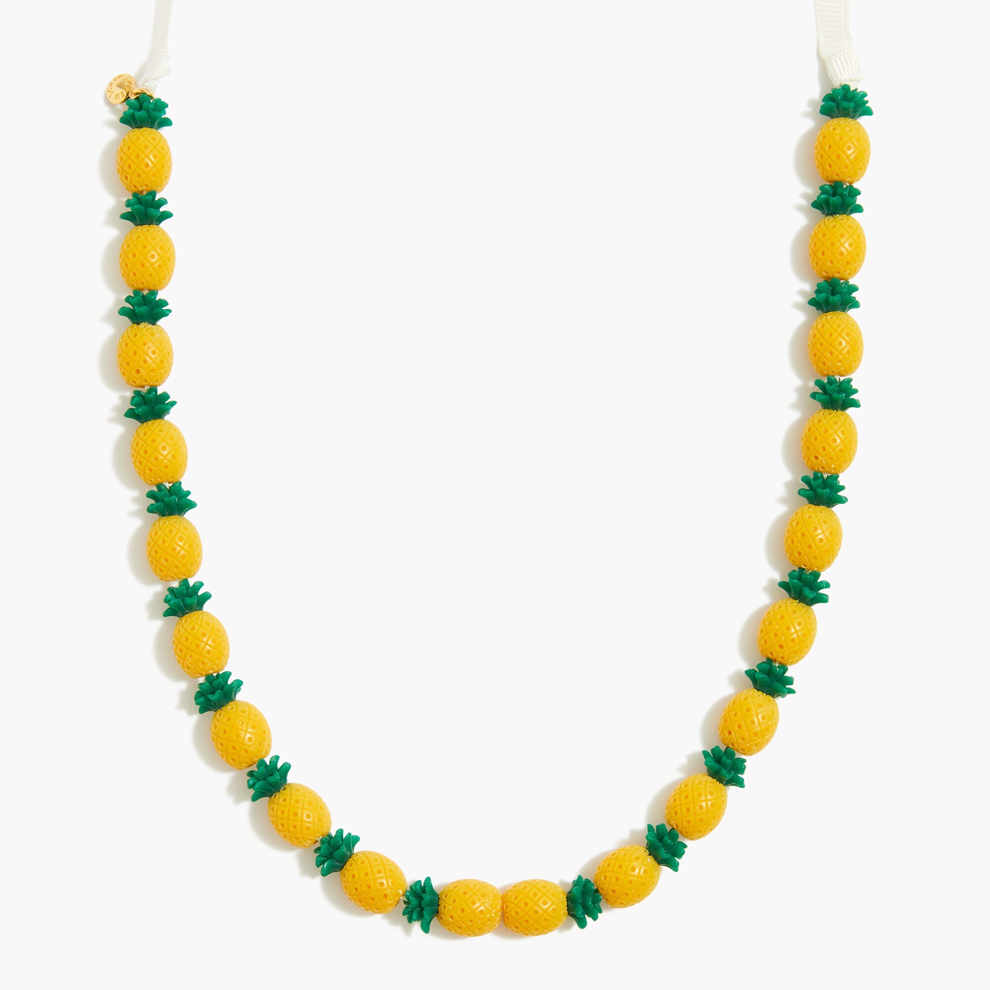 Pineapple beaded statement necklace