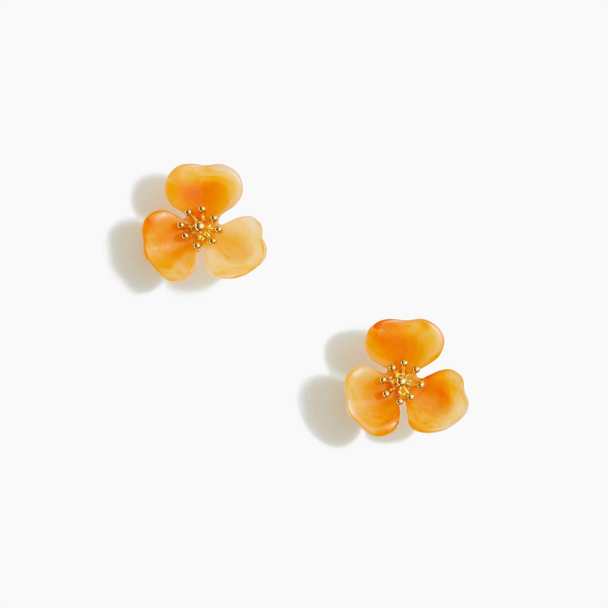 Acetate floral stud earrings