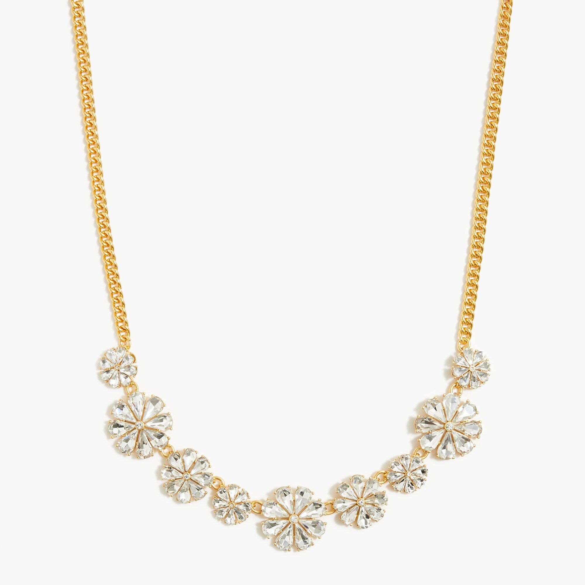 Crystal floral statement necklace