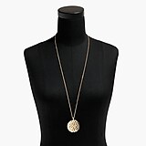 Gold pendant statement necklace