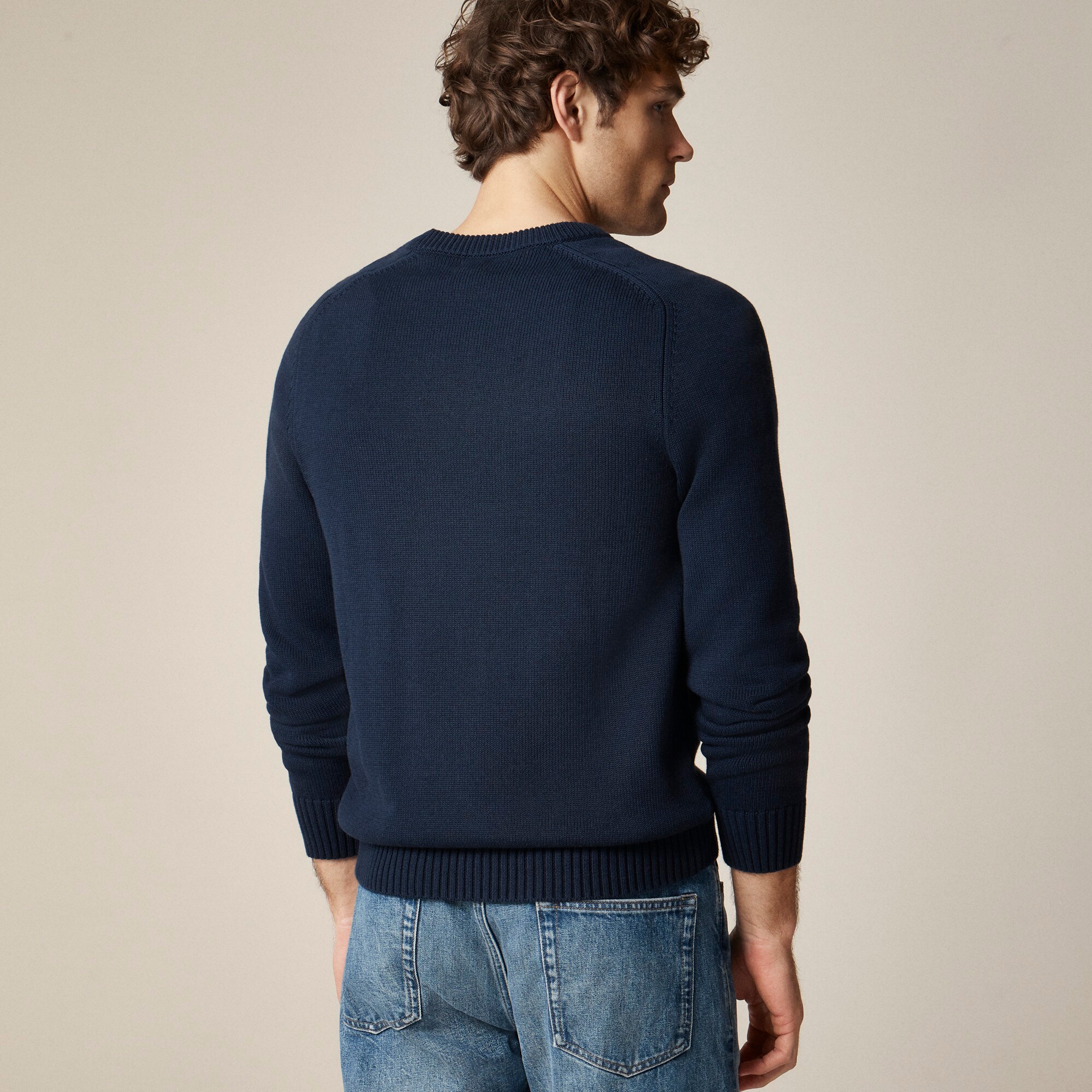 Heritage Cotton Crewneck Sweater For Men | J.Crew