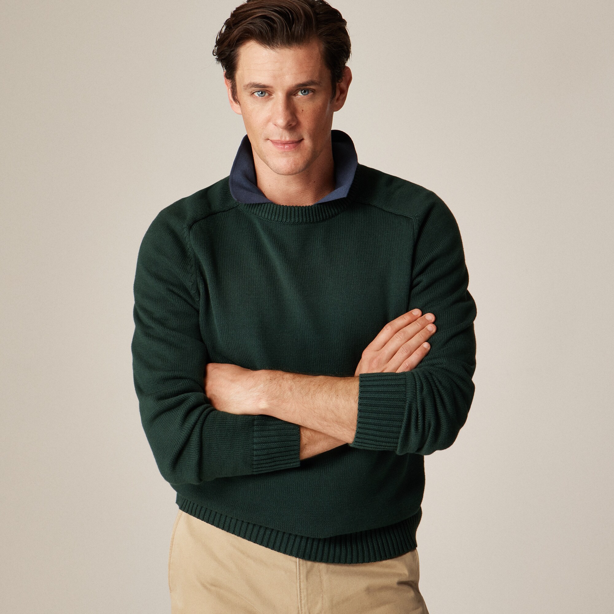 Heritage cotton crewneck sweater