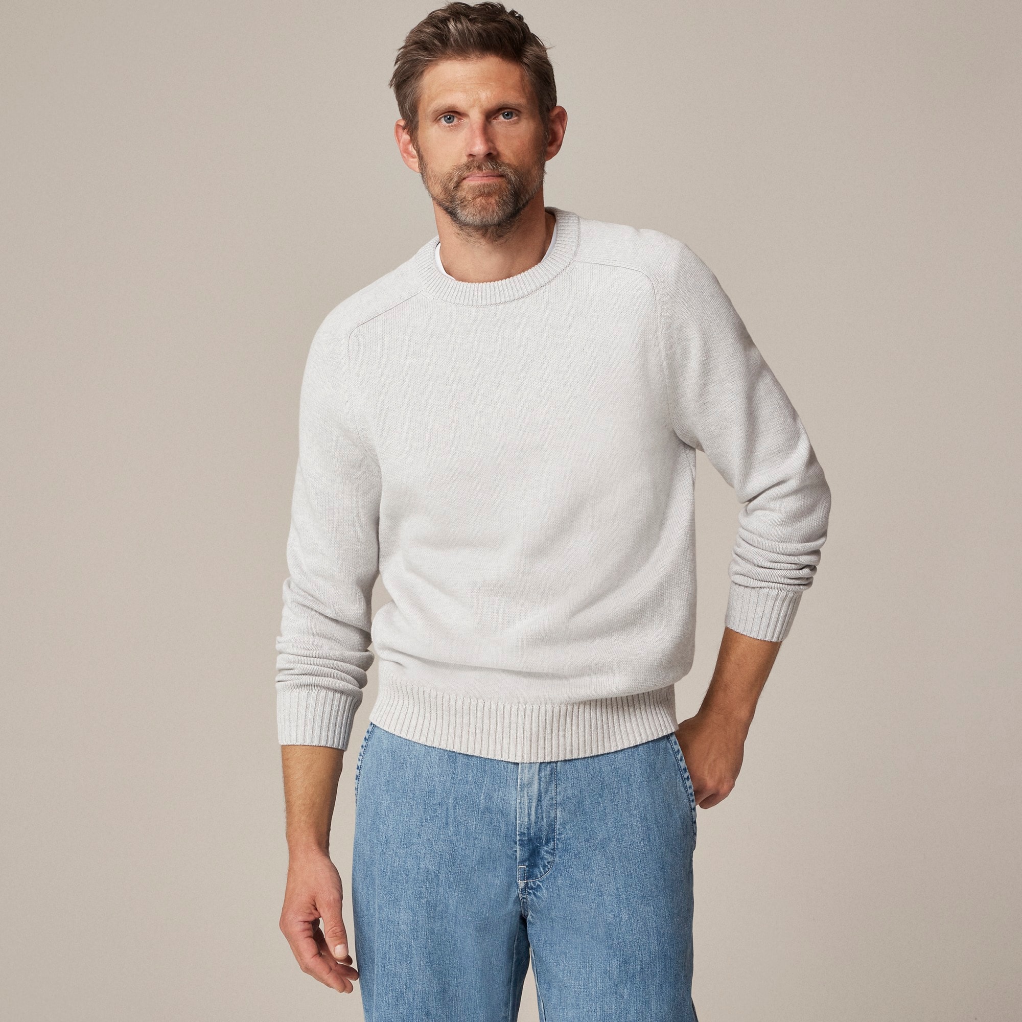 mens Heritage cotton crewneck sweater