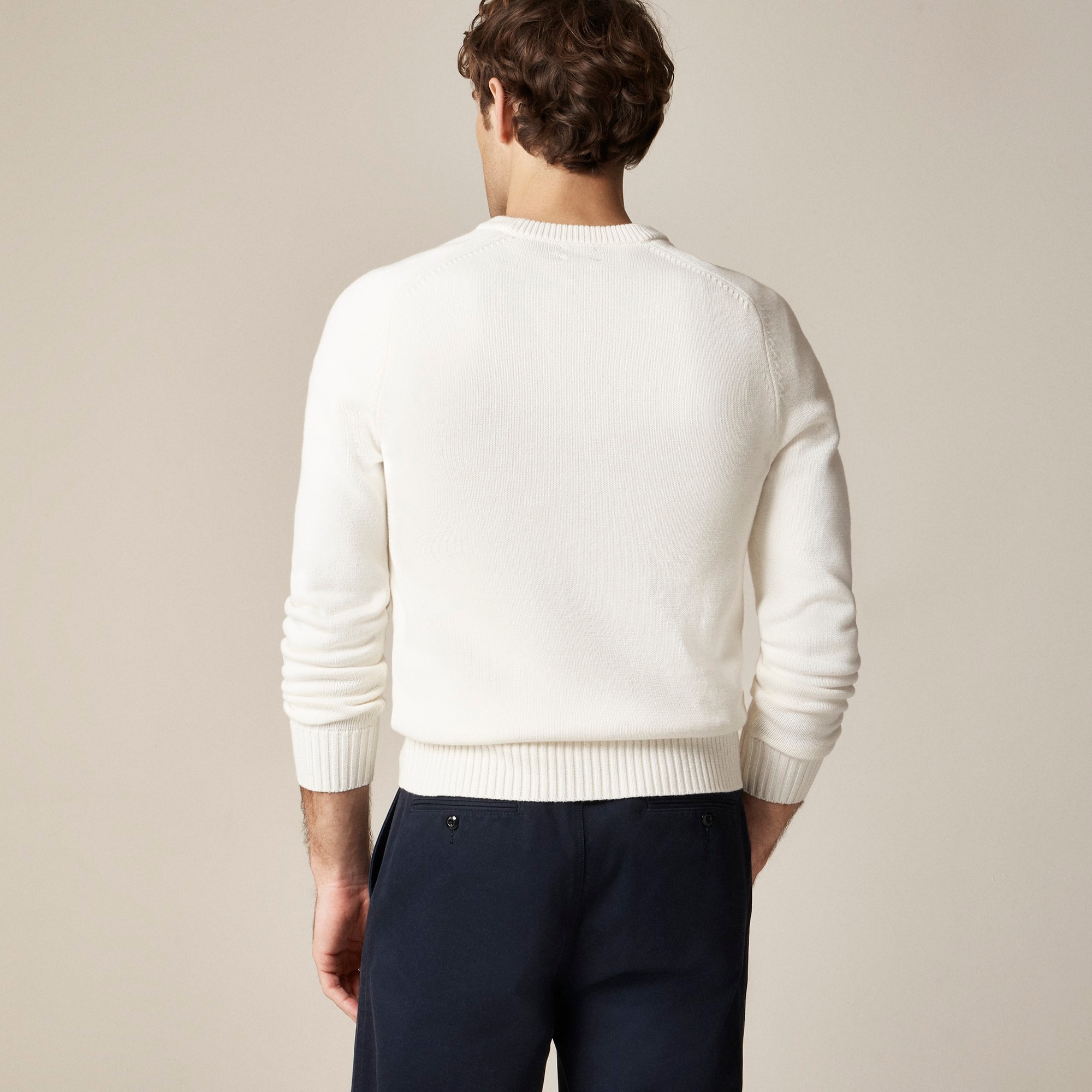 Heritage Cotton Crewneck Sweater For Men | J.Crew