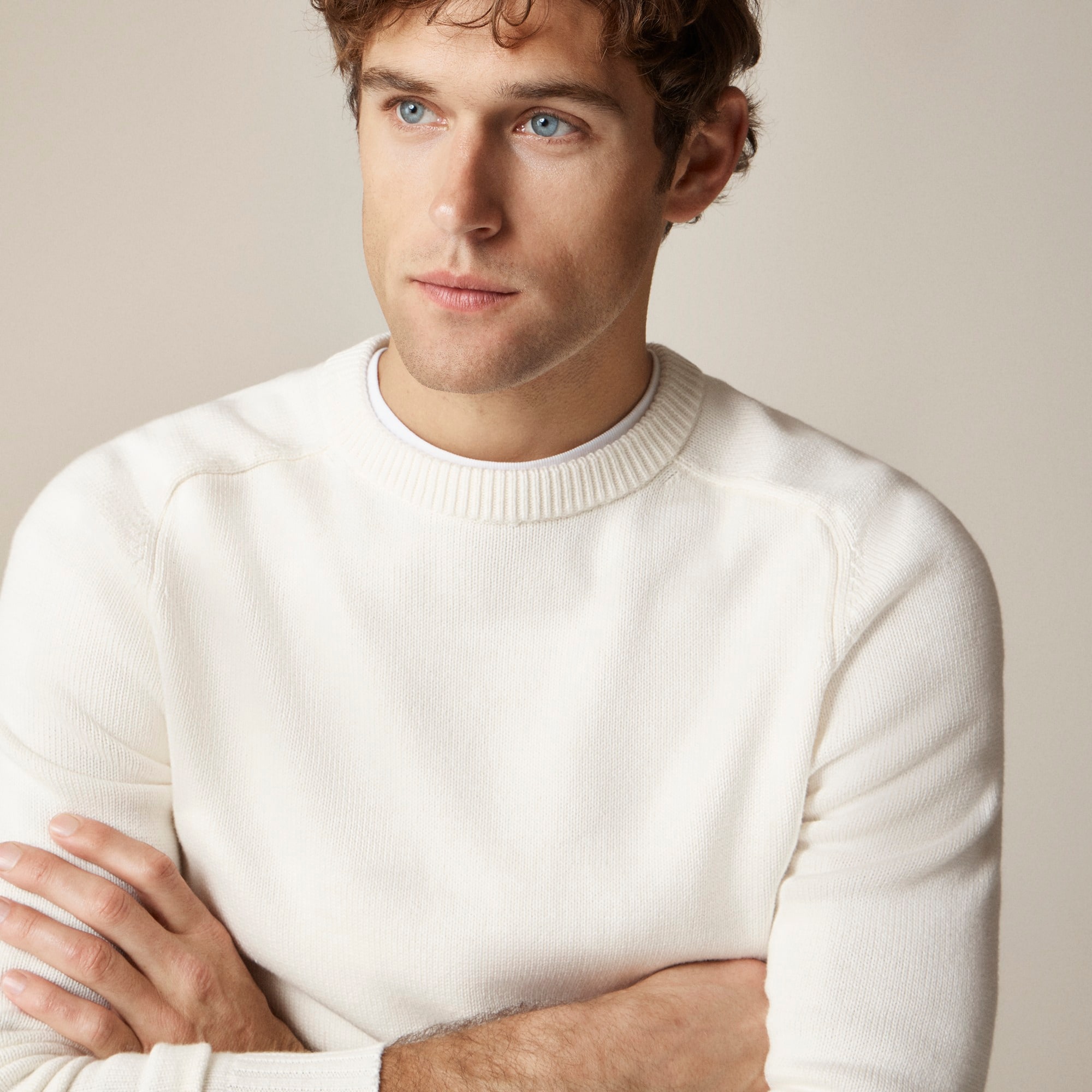 Heritage Cotton Crewneck Sweater For Men | J.Crew