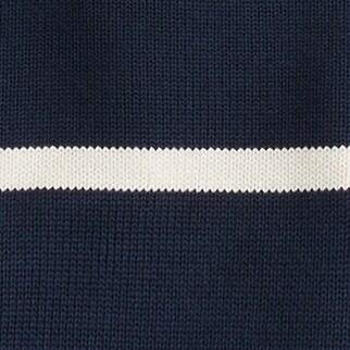 Heritage cotton crewneck sweater NAVY MOUNTAIN WHITE STR 