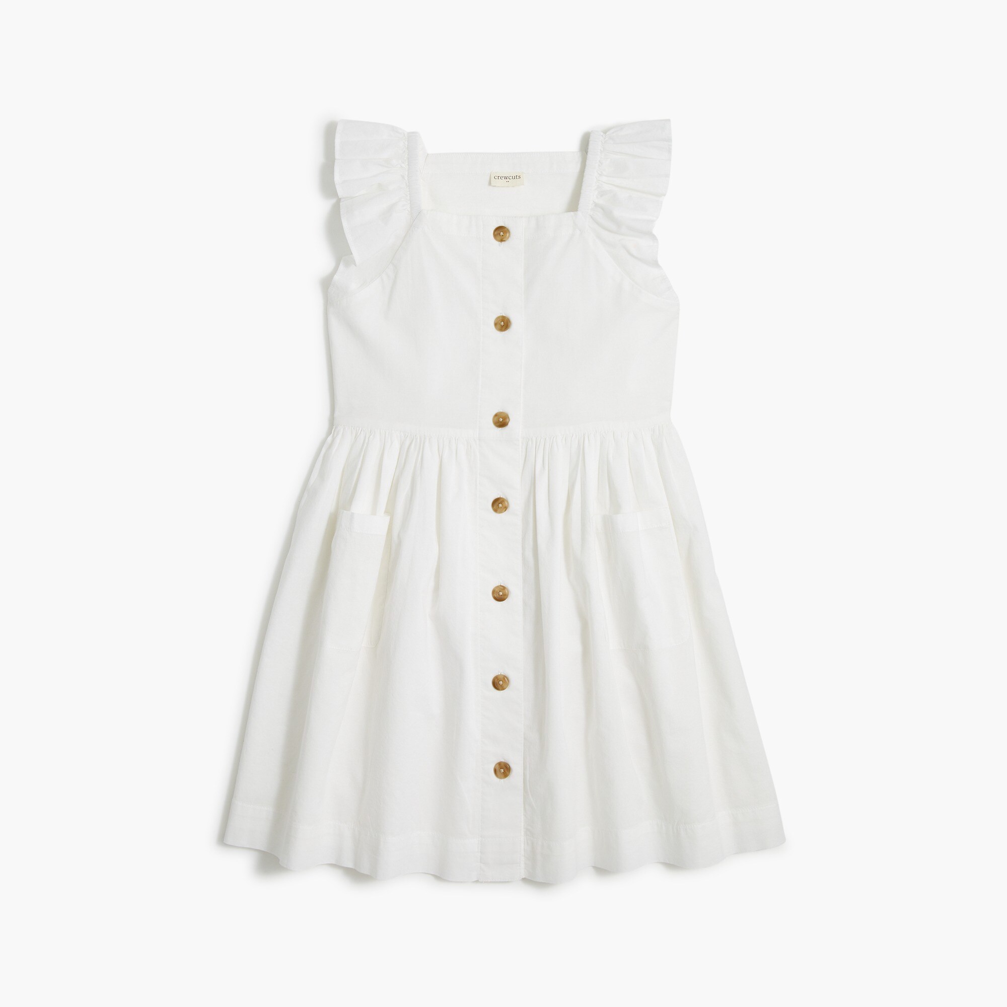 Girls' cotton button-up dress