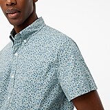 Slim short-sleeve printed flex casual shirt