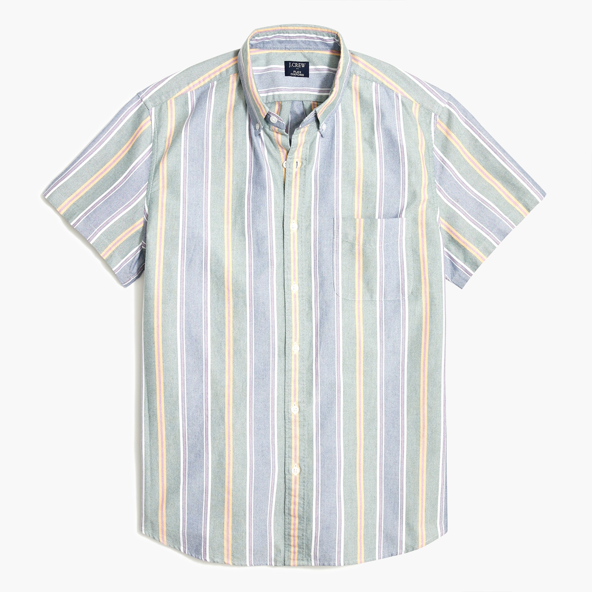 Slim short-sleeve oxford shirt