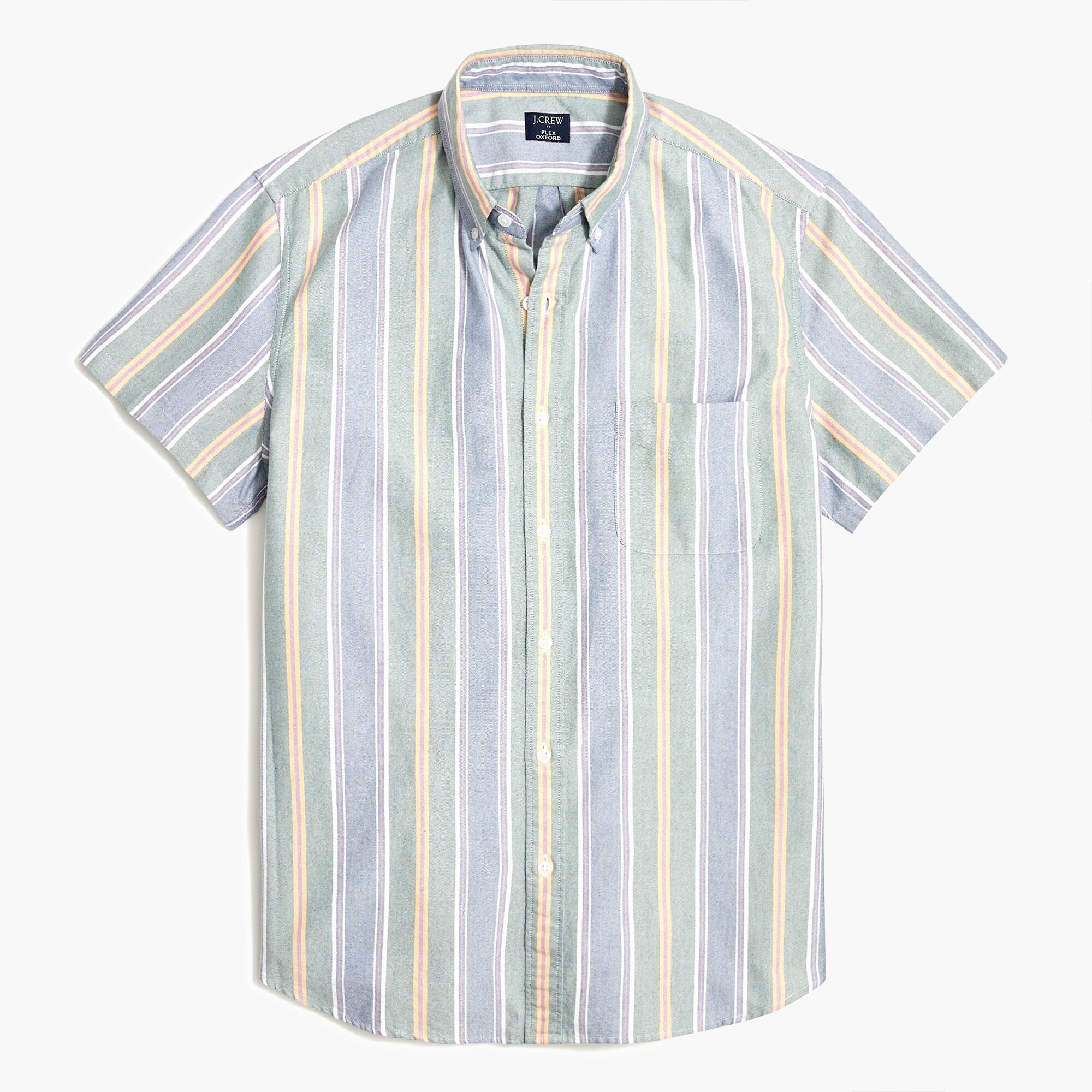 slim short-sleeve oxford shirt for men