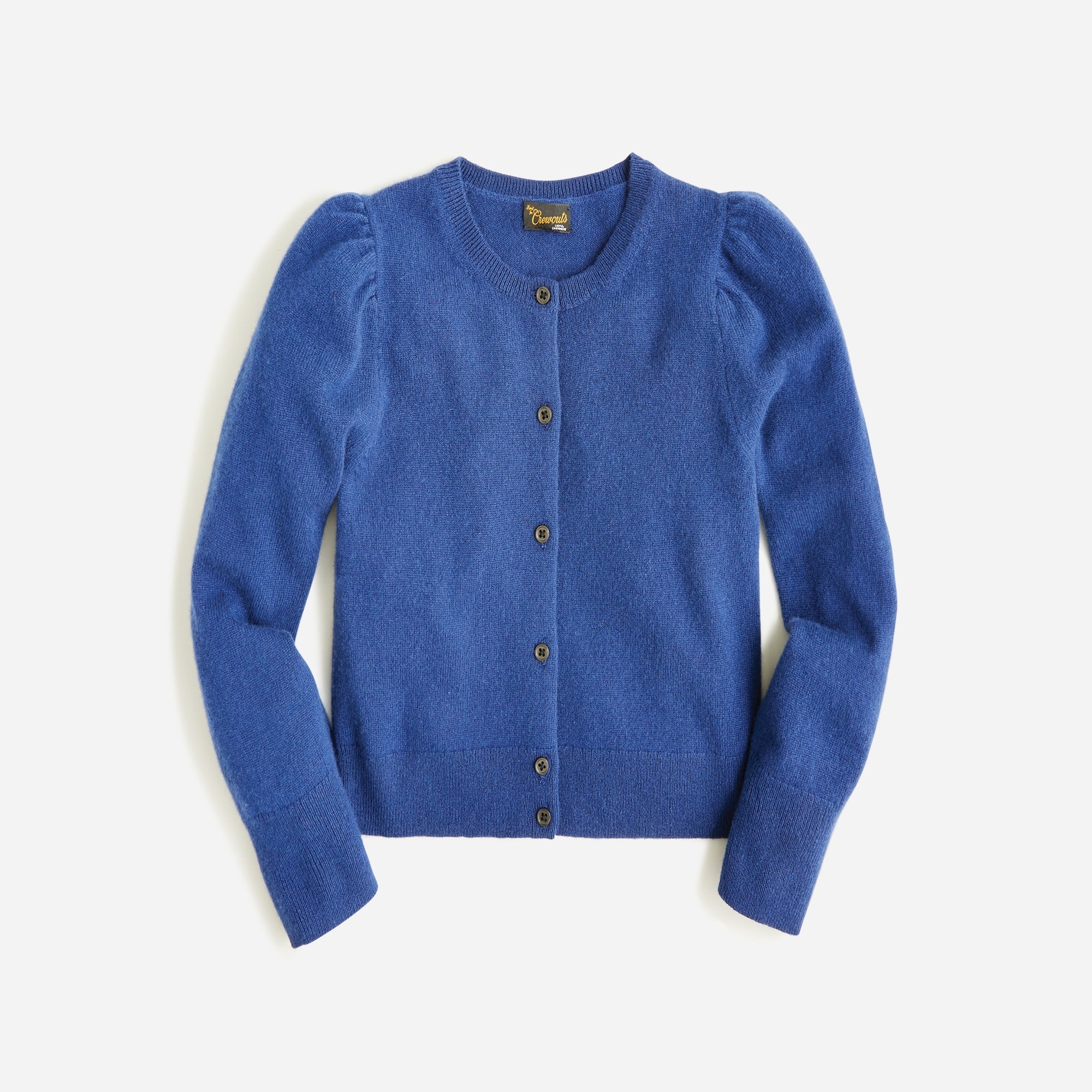 J.Crew: Girls' Cashmere Puff-sleeve Cardigan Sweater For Girls