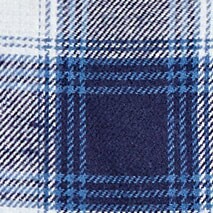 Classic plaid flannel shirt DUSTY BLUE WHITE 
