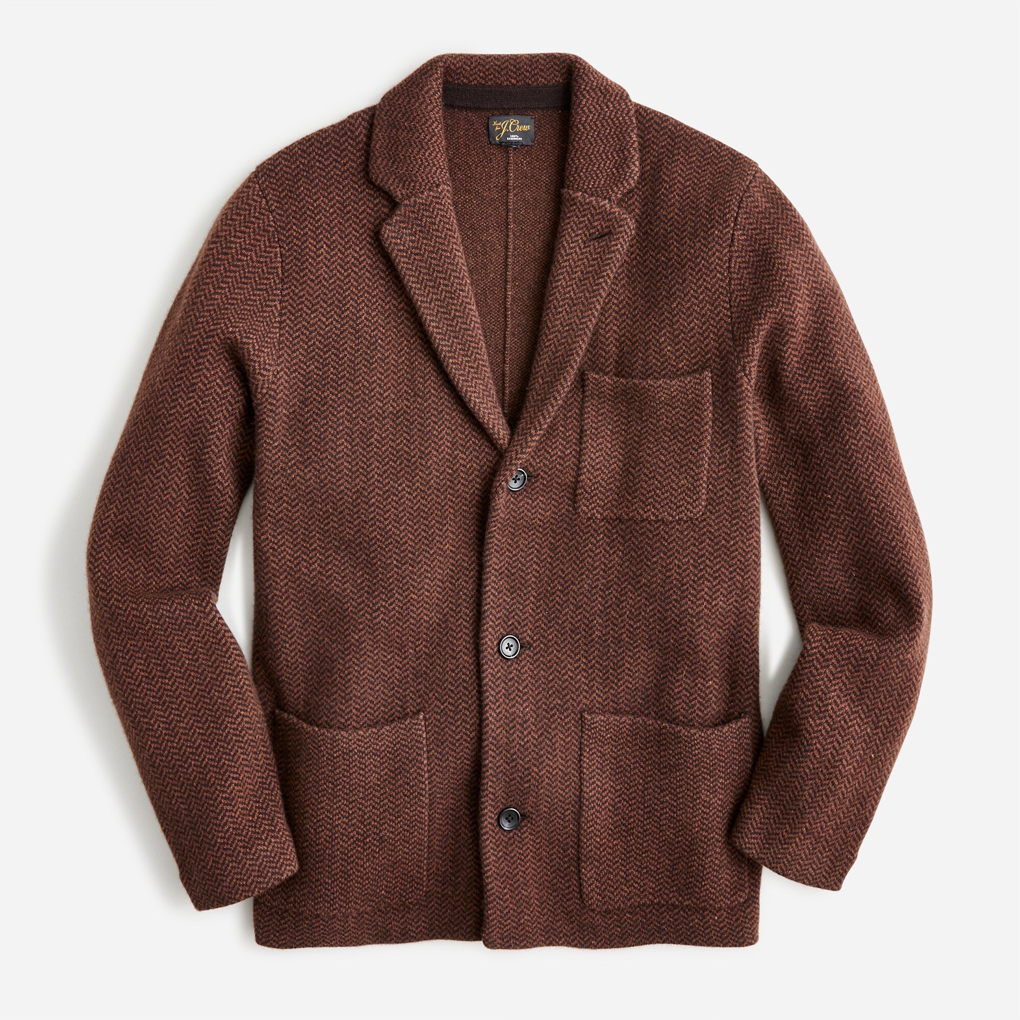 Cashmere herringbone jacquard blazer