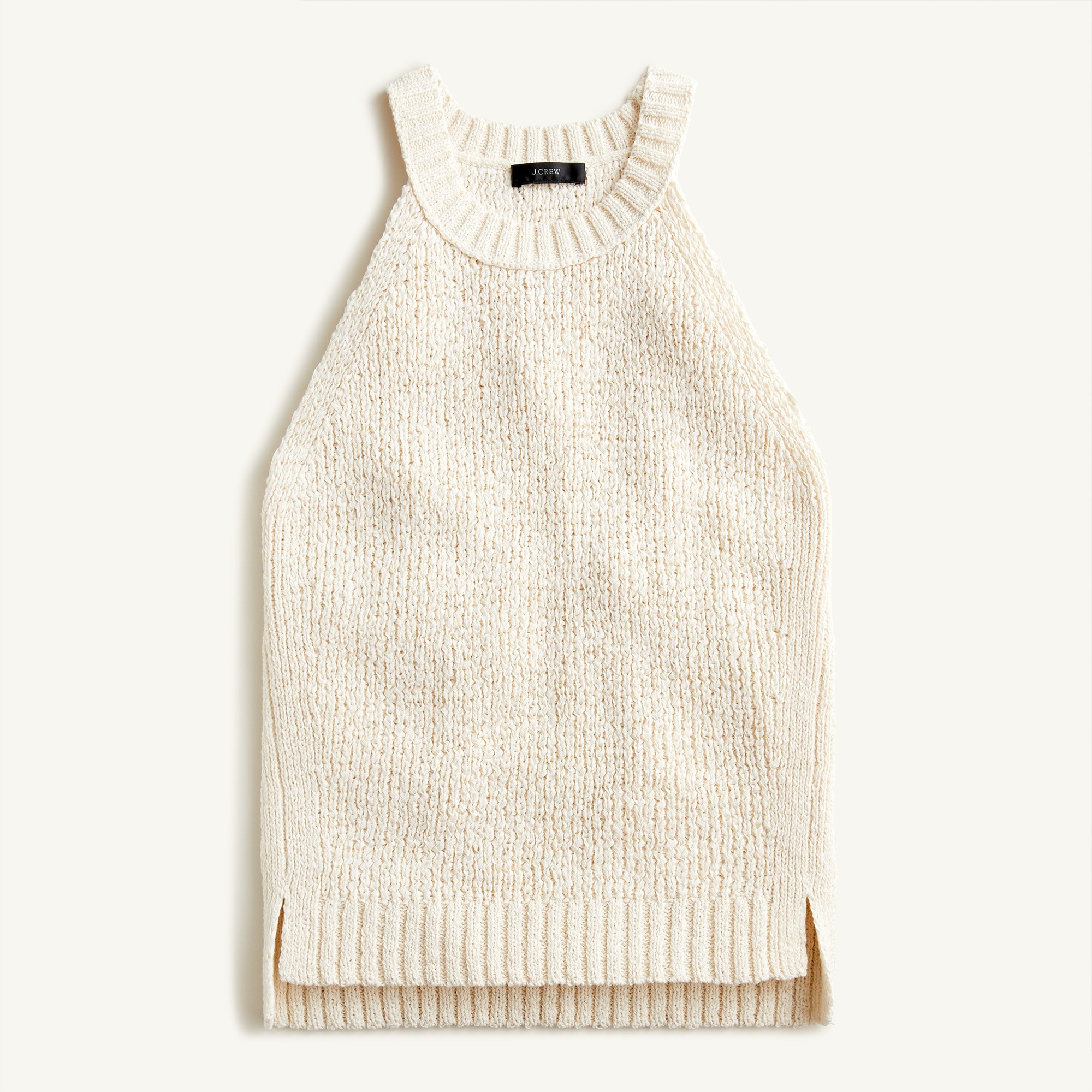 High-neck sweater-tank