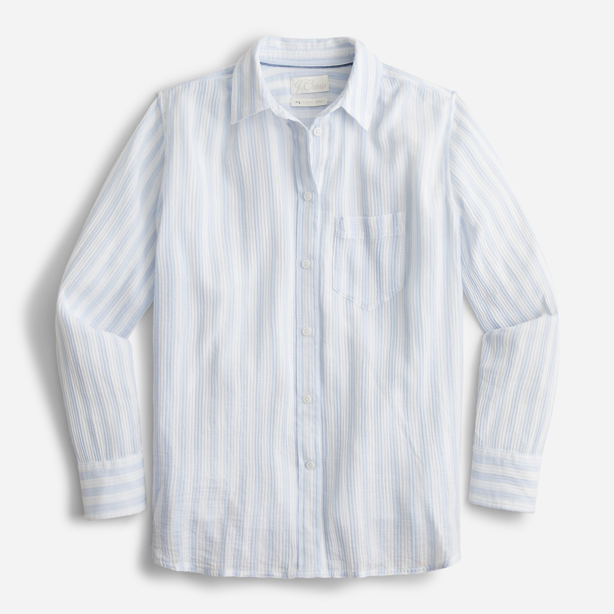 Classic-fit soft gauze shirt in stripe