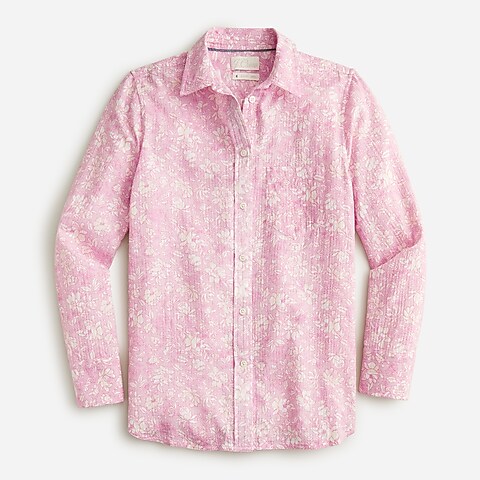  Classic-fit soft gauze shirt in tossed floral