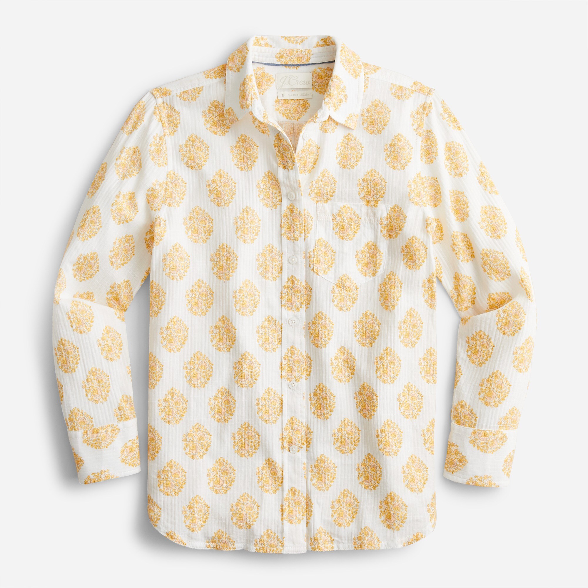 J.Crew: Classic-fit Soft Gauze Shirt In Gathered Floral