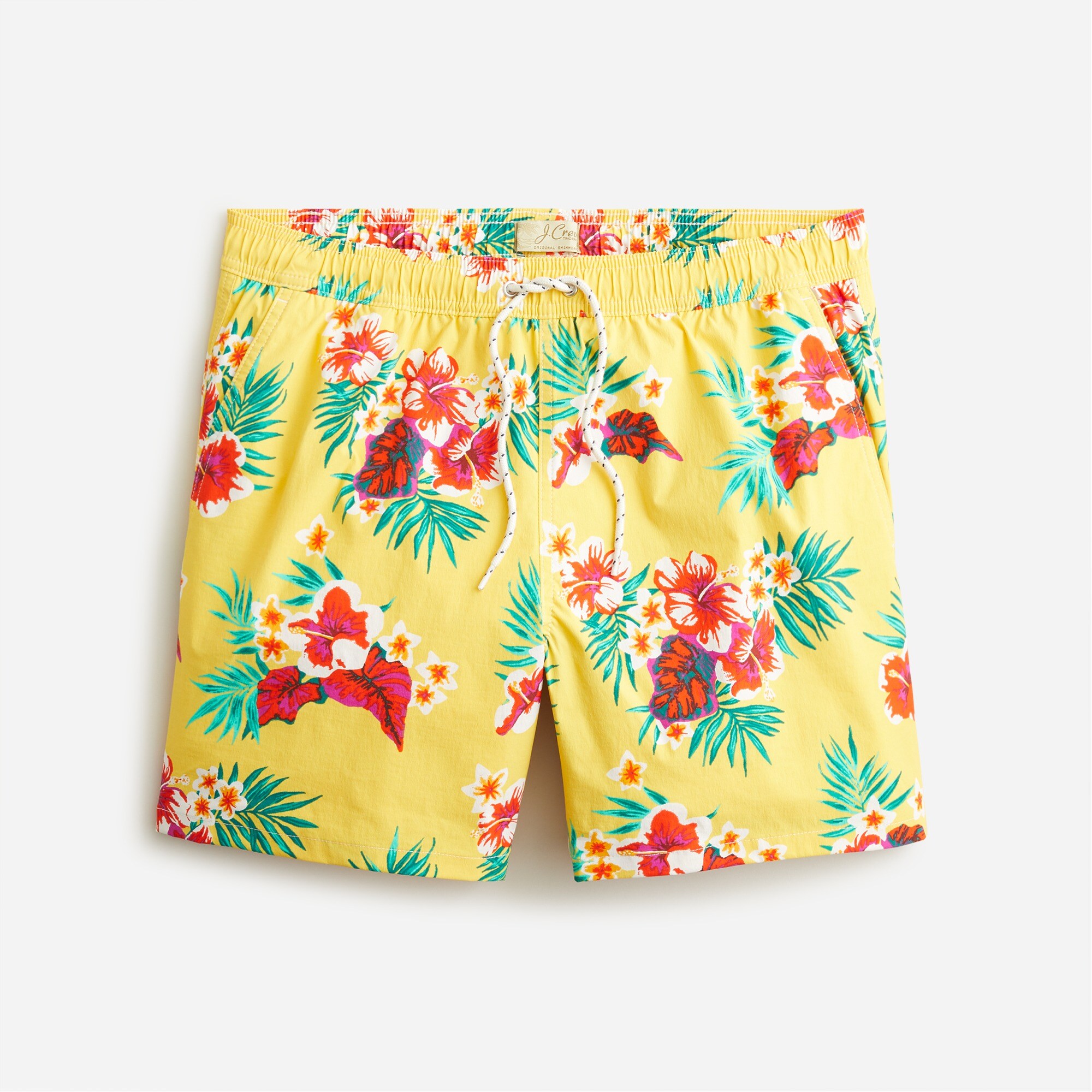  6" stretch swim trunk in floral print