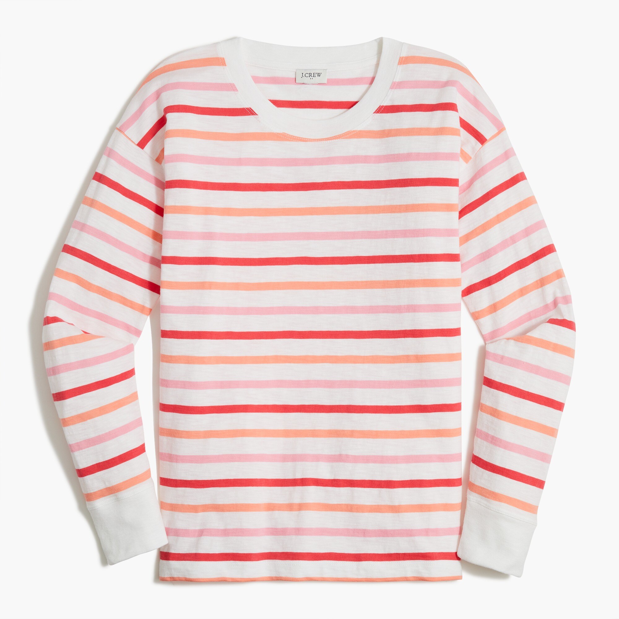 long-sleeve striped tee for women