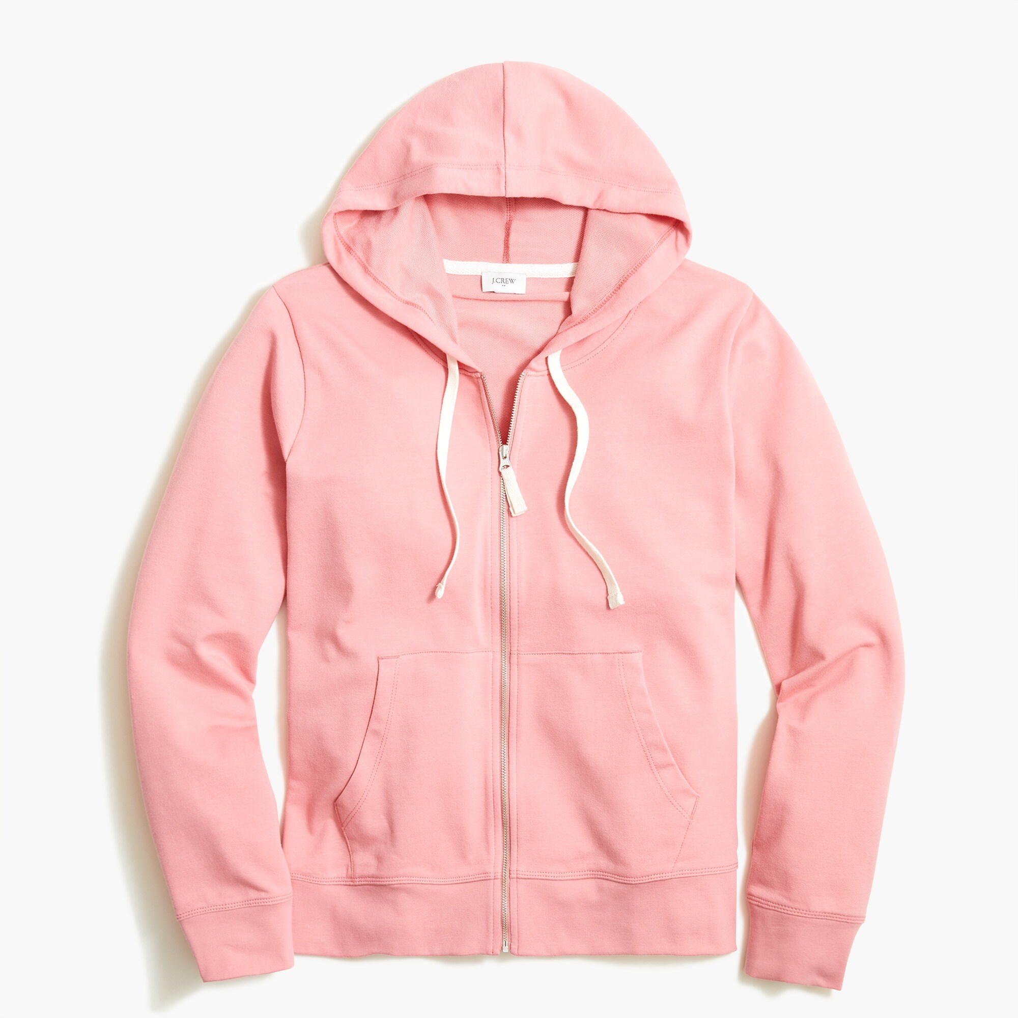 lightweight terry zip-up hoodie for women