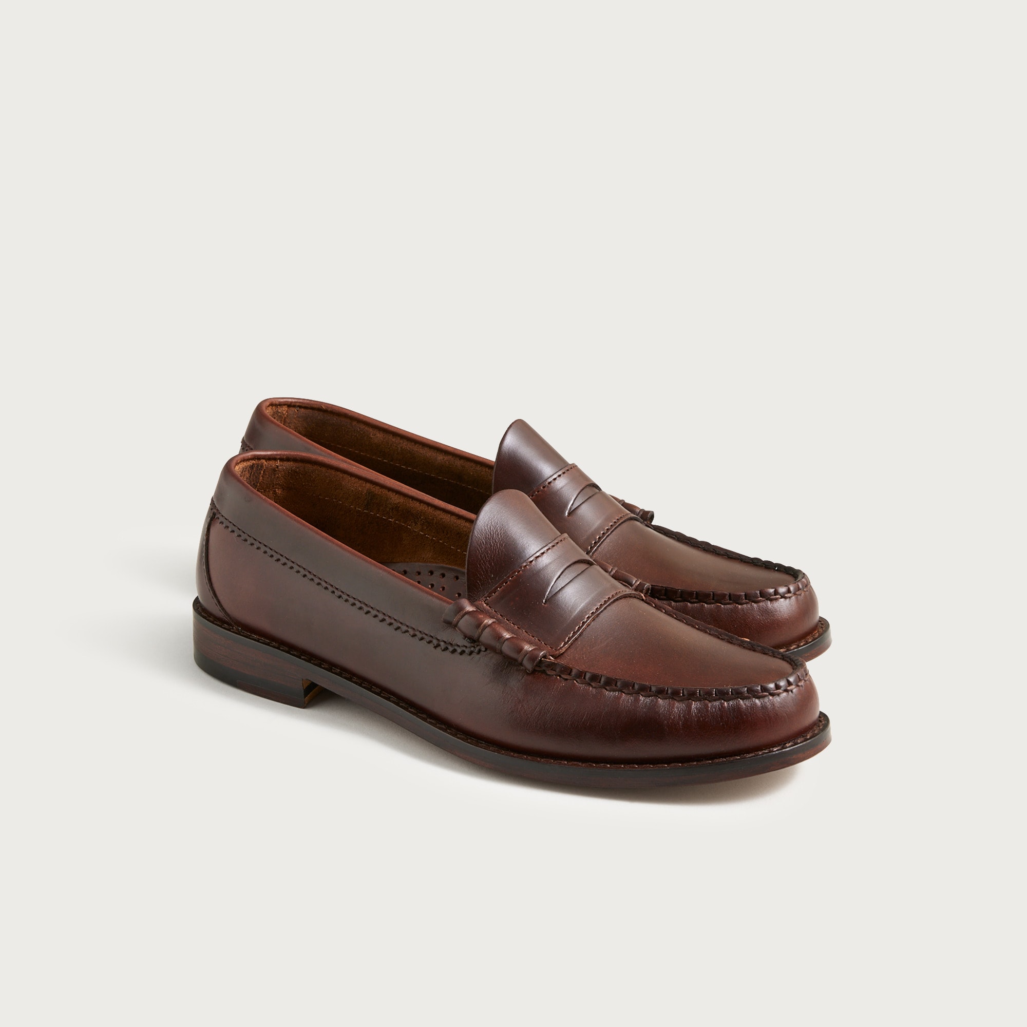 Camden Leather Loafers With Rubber Soles For Men | J.Crew display picture 3