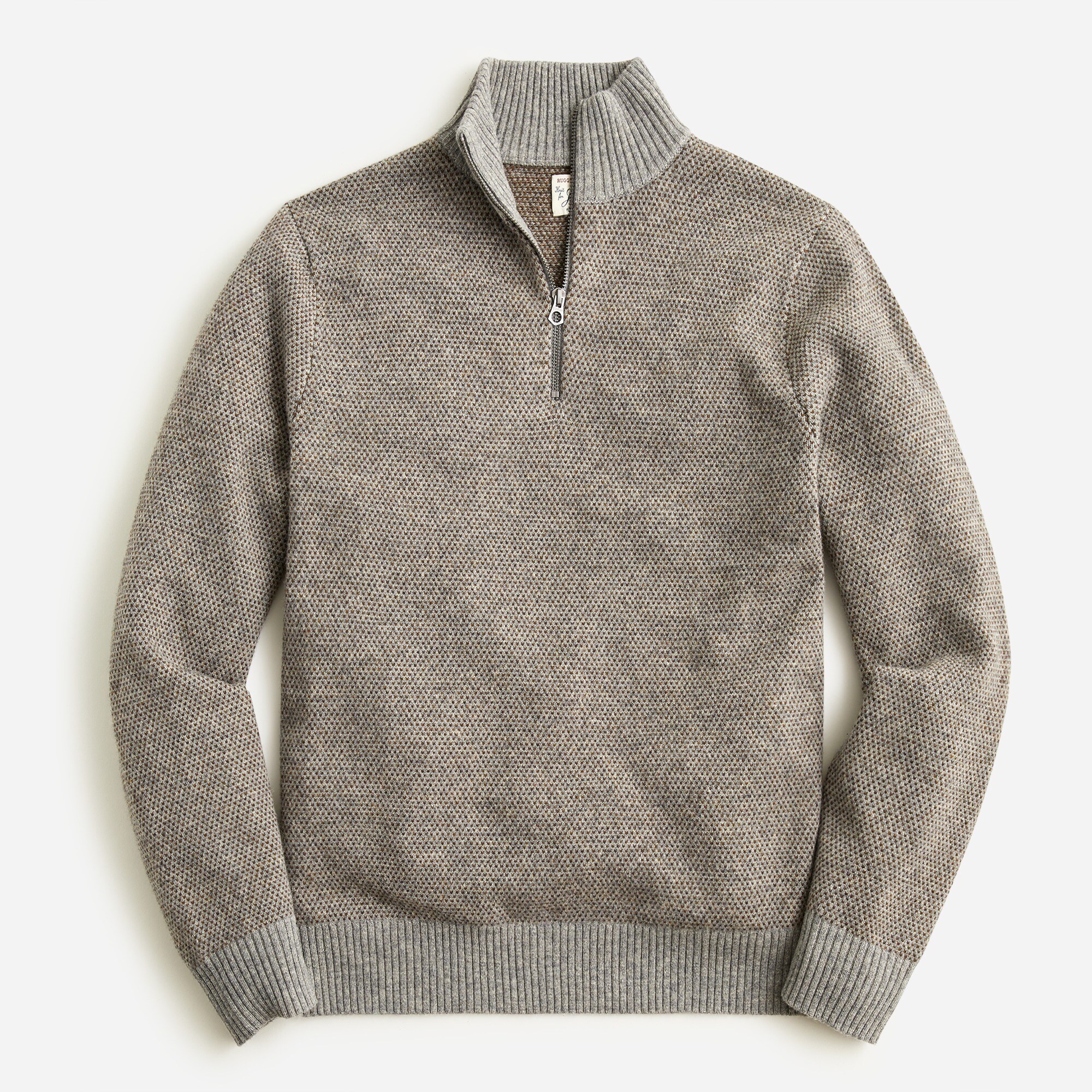 トップス RESISTED YARNDYED WOOLGABARDINE PULLOVER Rust Merino Quarter-Zip Sweater – Anatoly & Sons