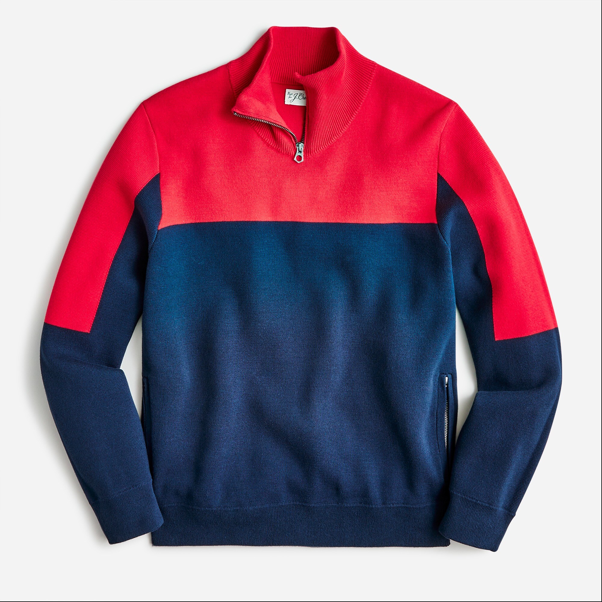 Cotton Milano-stitch Half-zip Ski Sweater For Men | J.Crew