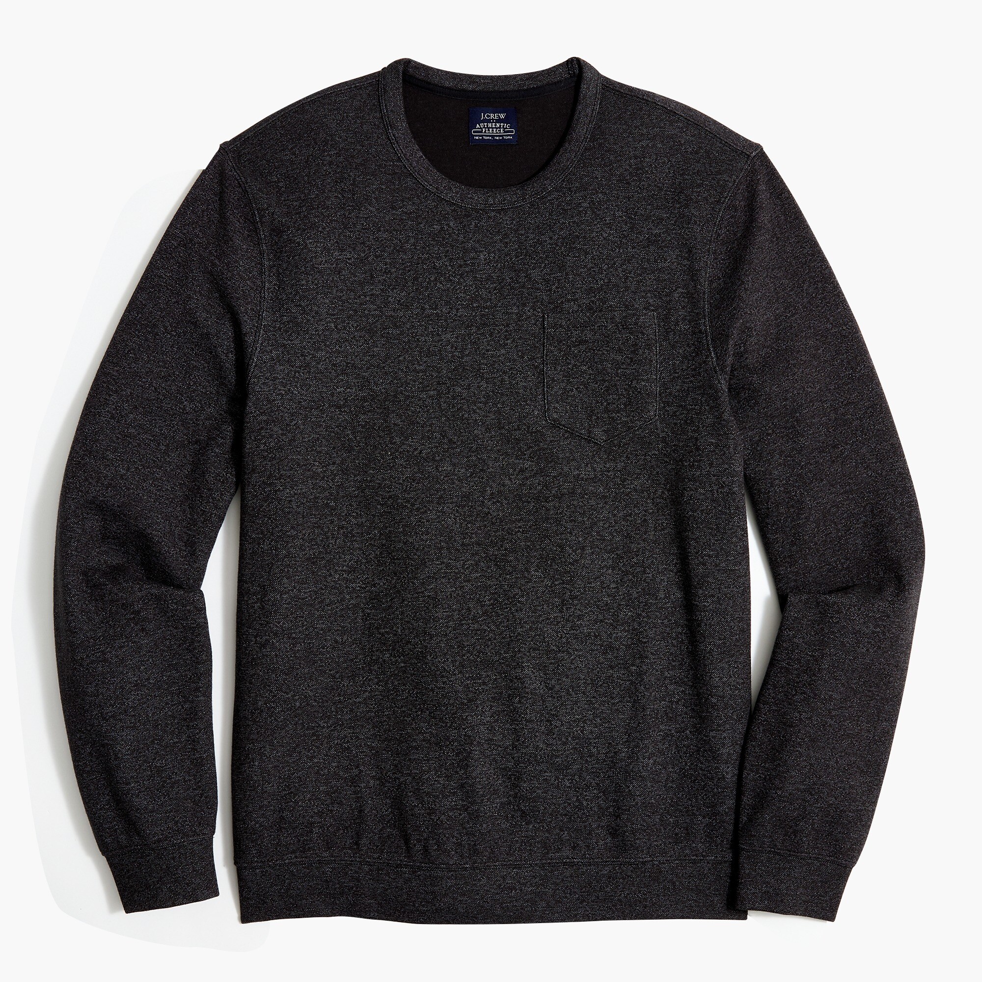 textured crewneck sweatshirt for men