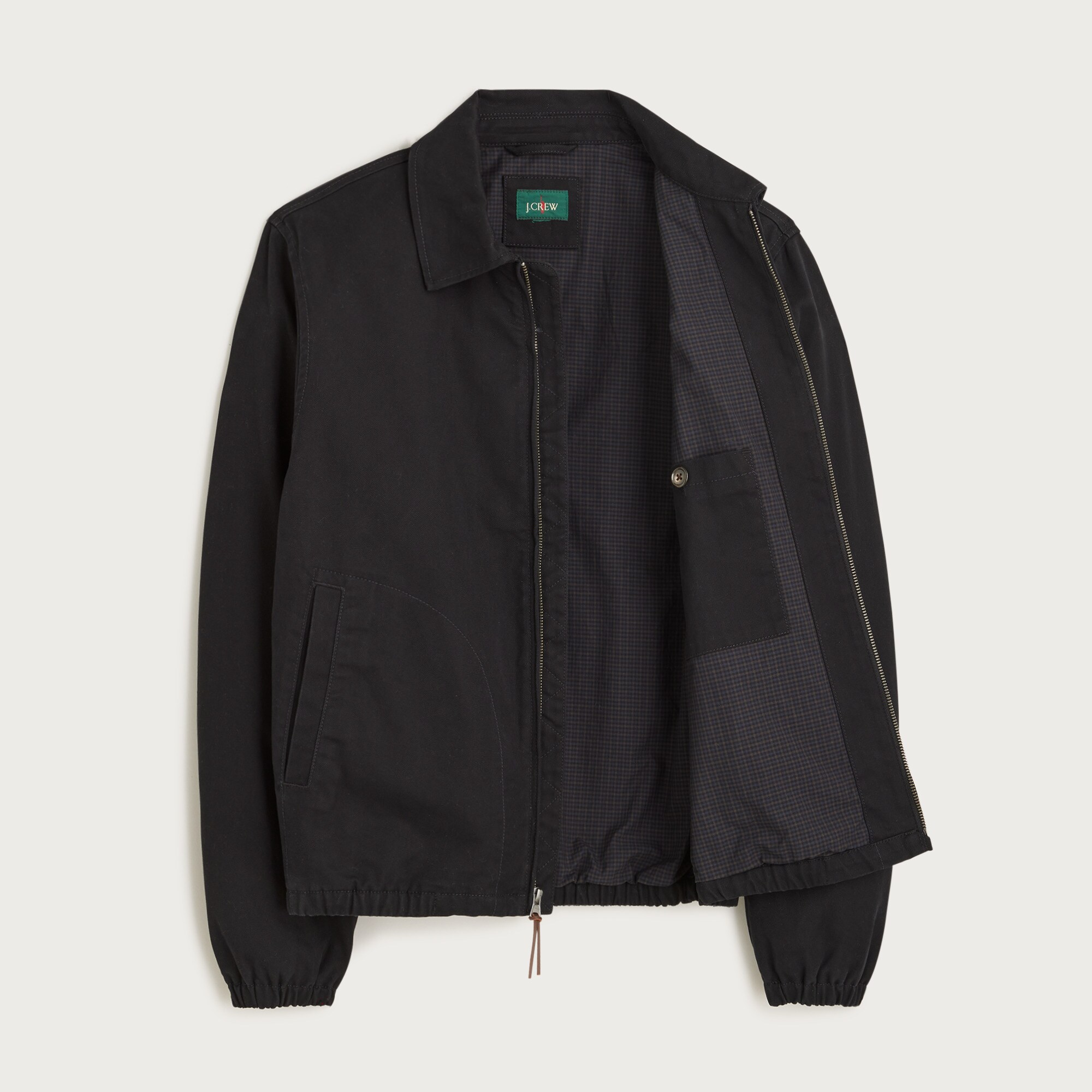 Harrington jacket in cotton twill