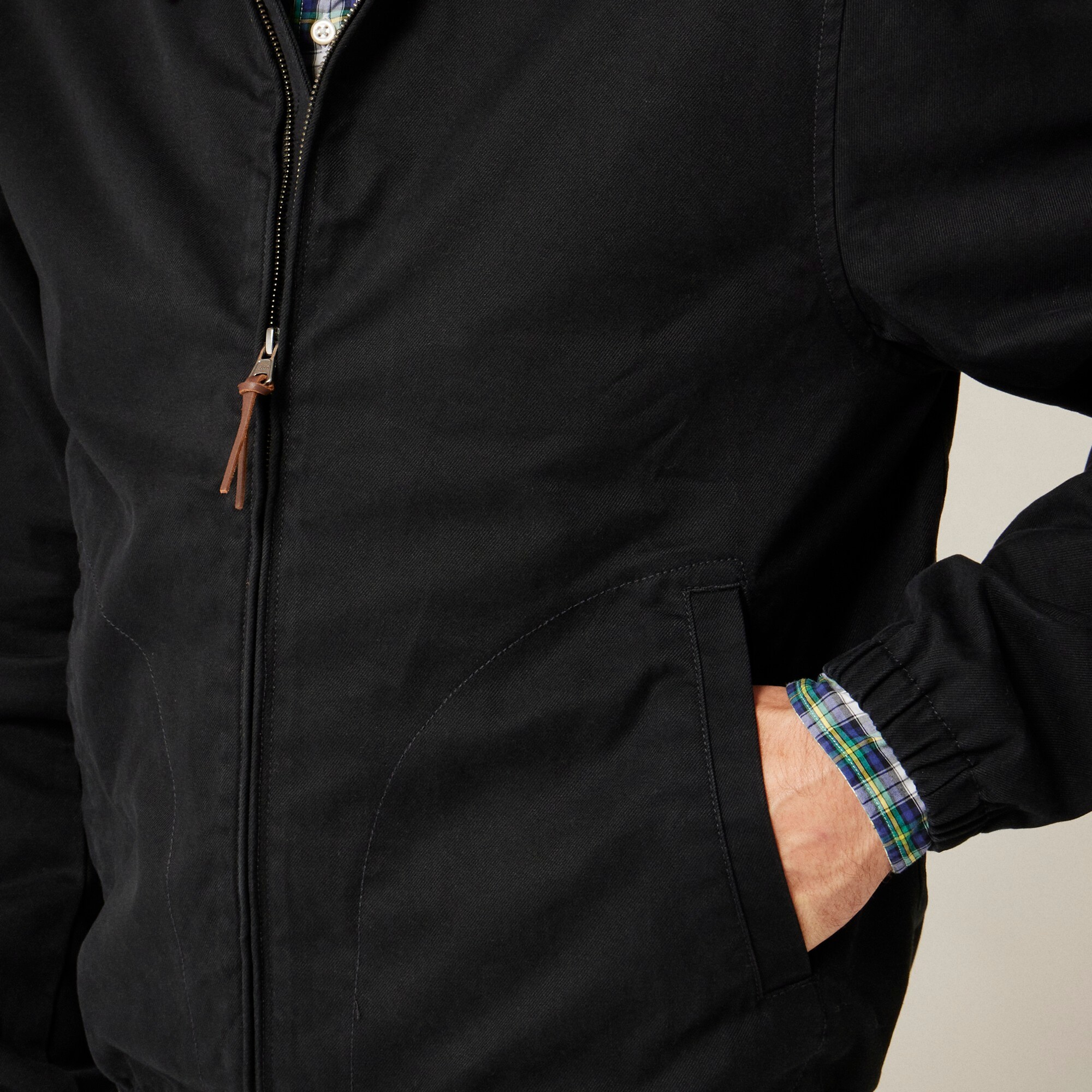Harrington jacket in cotton twill