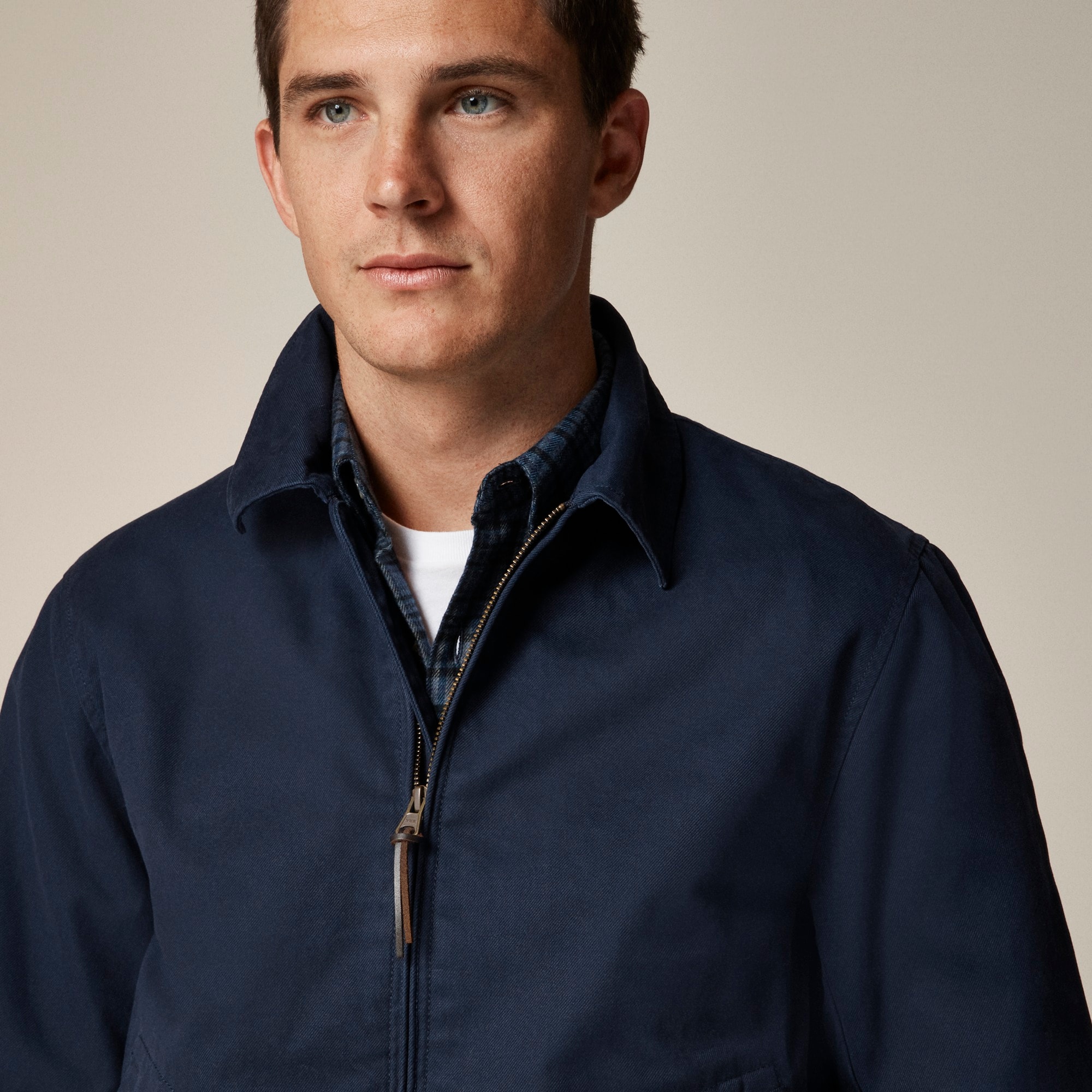 Harrington jacket in cotton twill