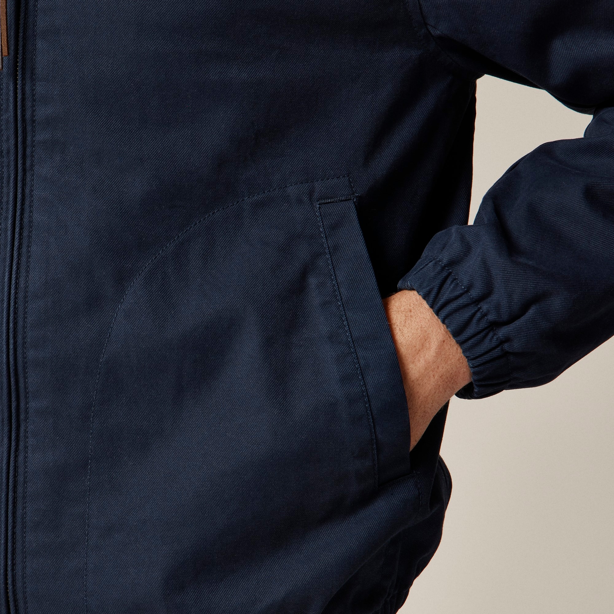 Harrington jacket in cotton twill