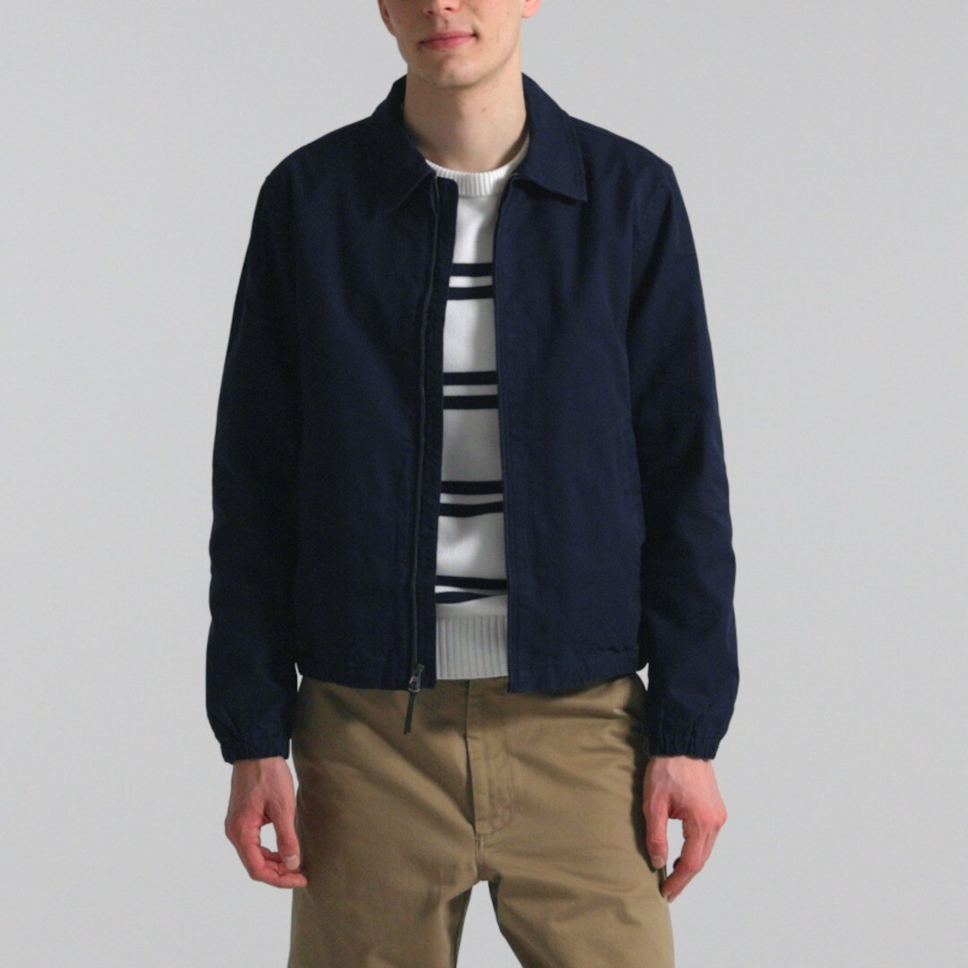 Harrington jacket in cotton twill