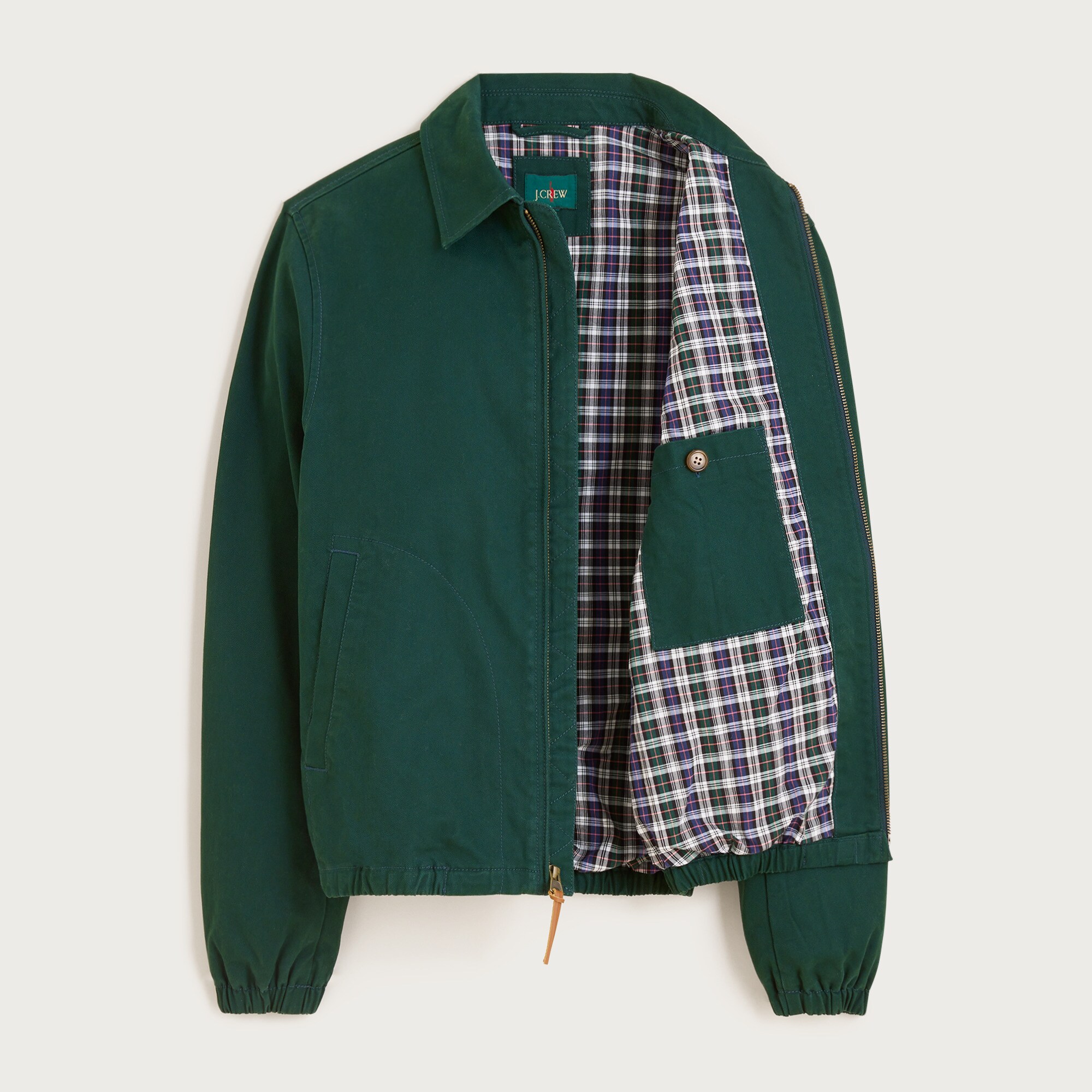 Harrington jacket in cotton twill