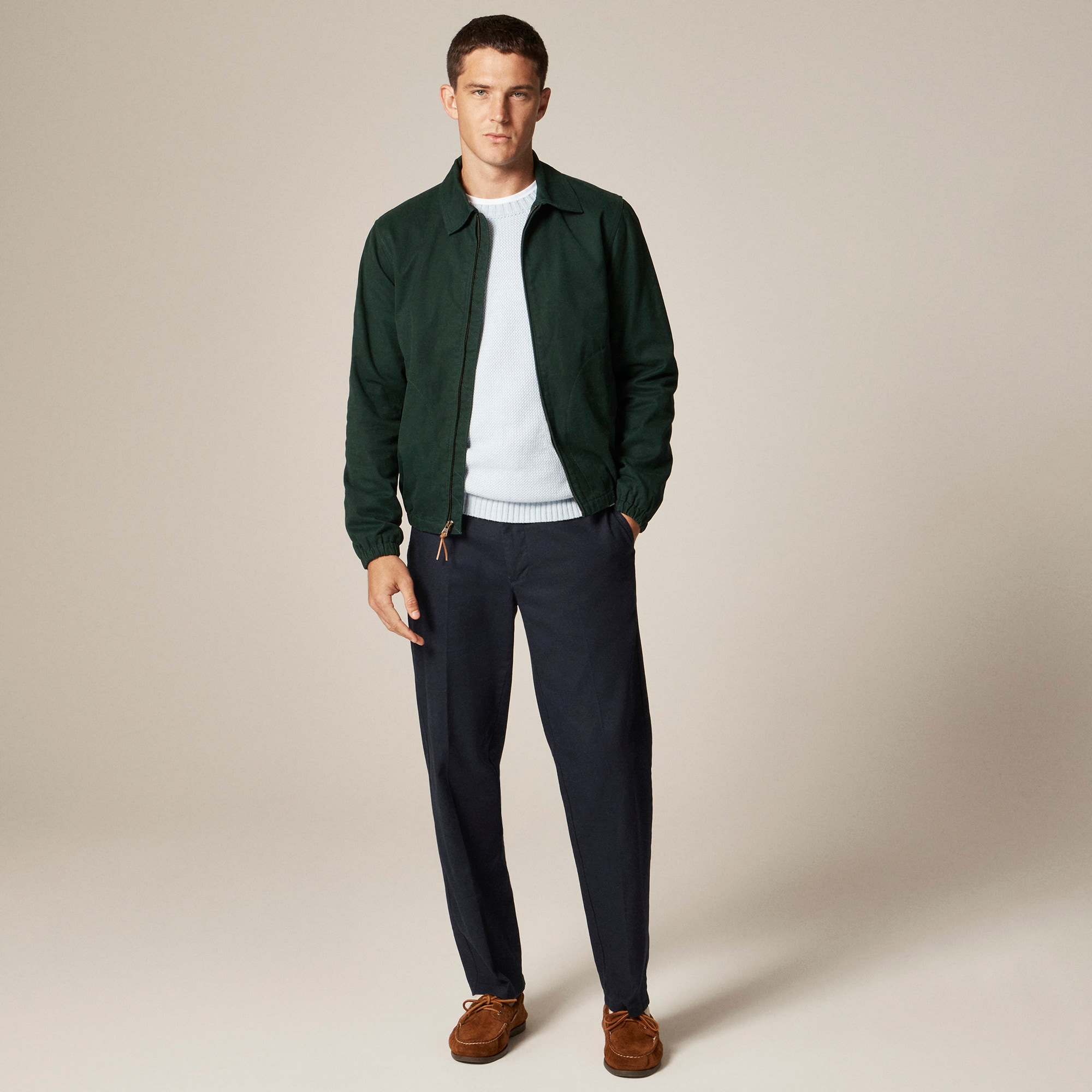 Harrington jacket in cotton twill