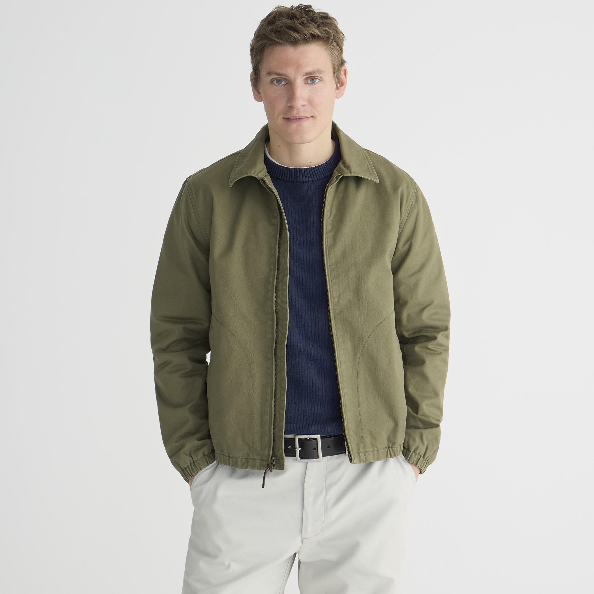 mens Harrington jacket in cotton twill