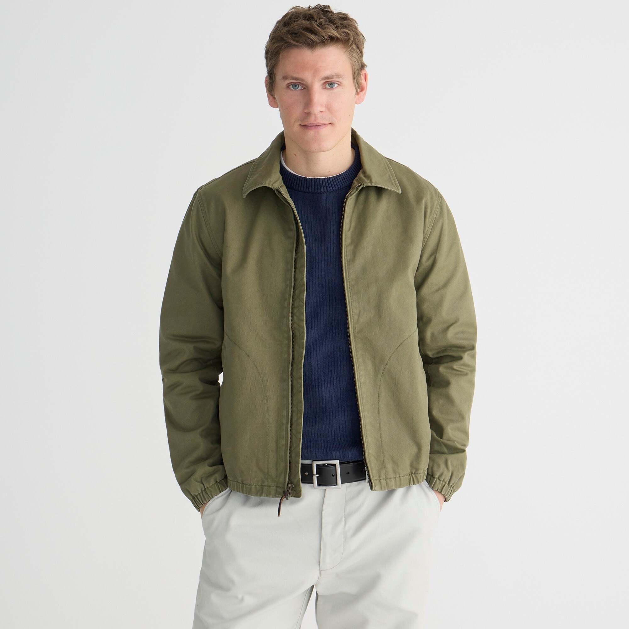 Harrington jacket in cotton twill