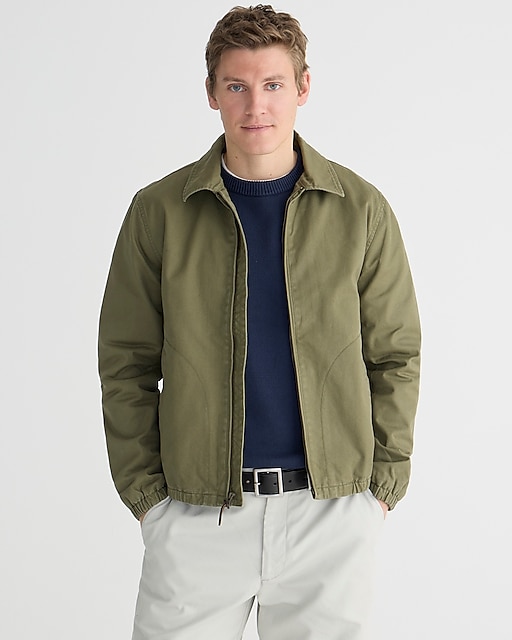 mens Harrington jacket in cotton twill