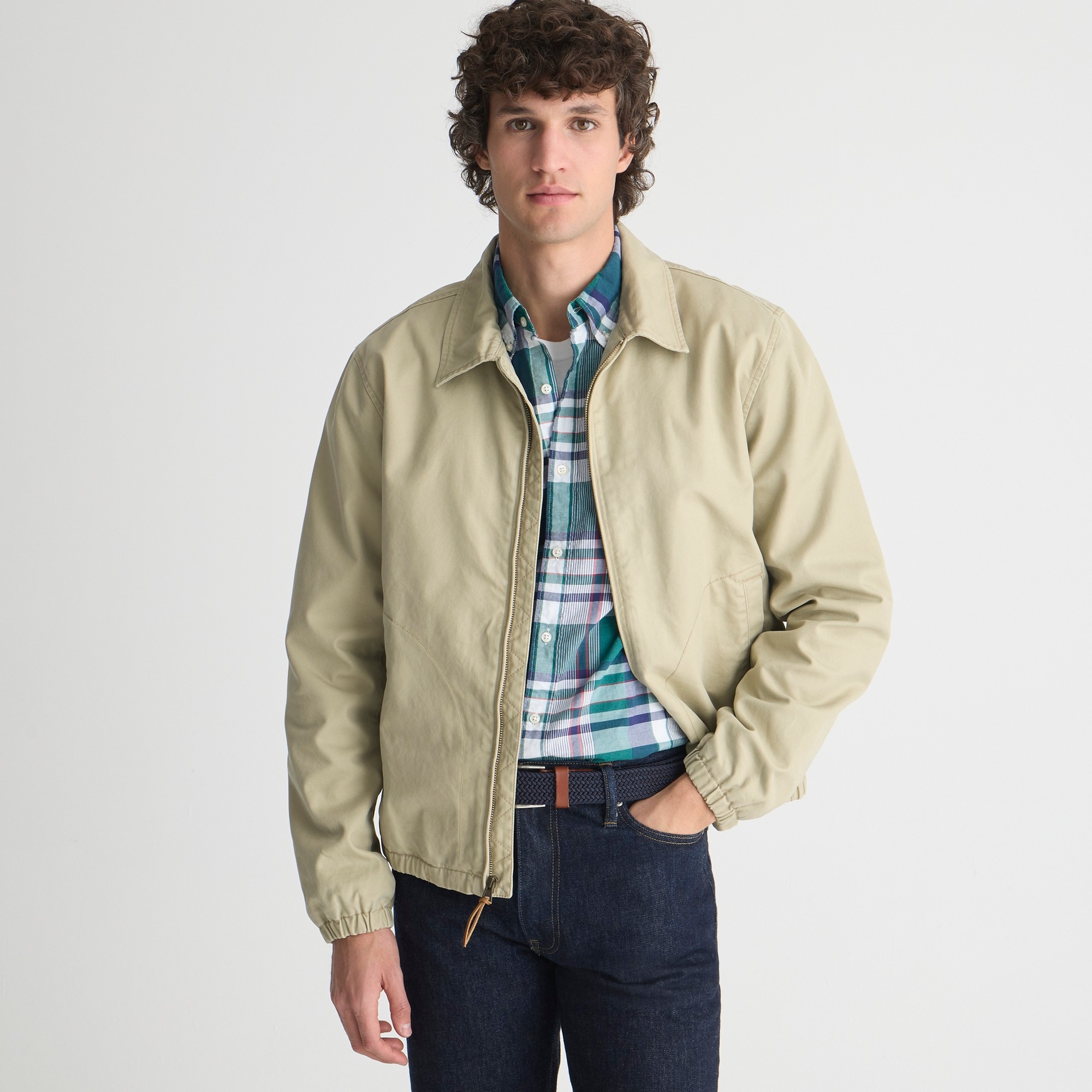 mens Harrington jacket in cotton twill