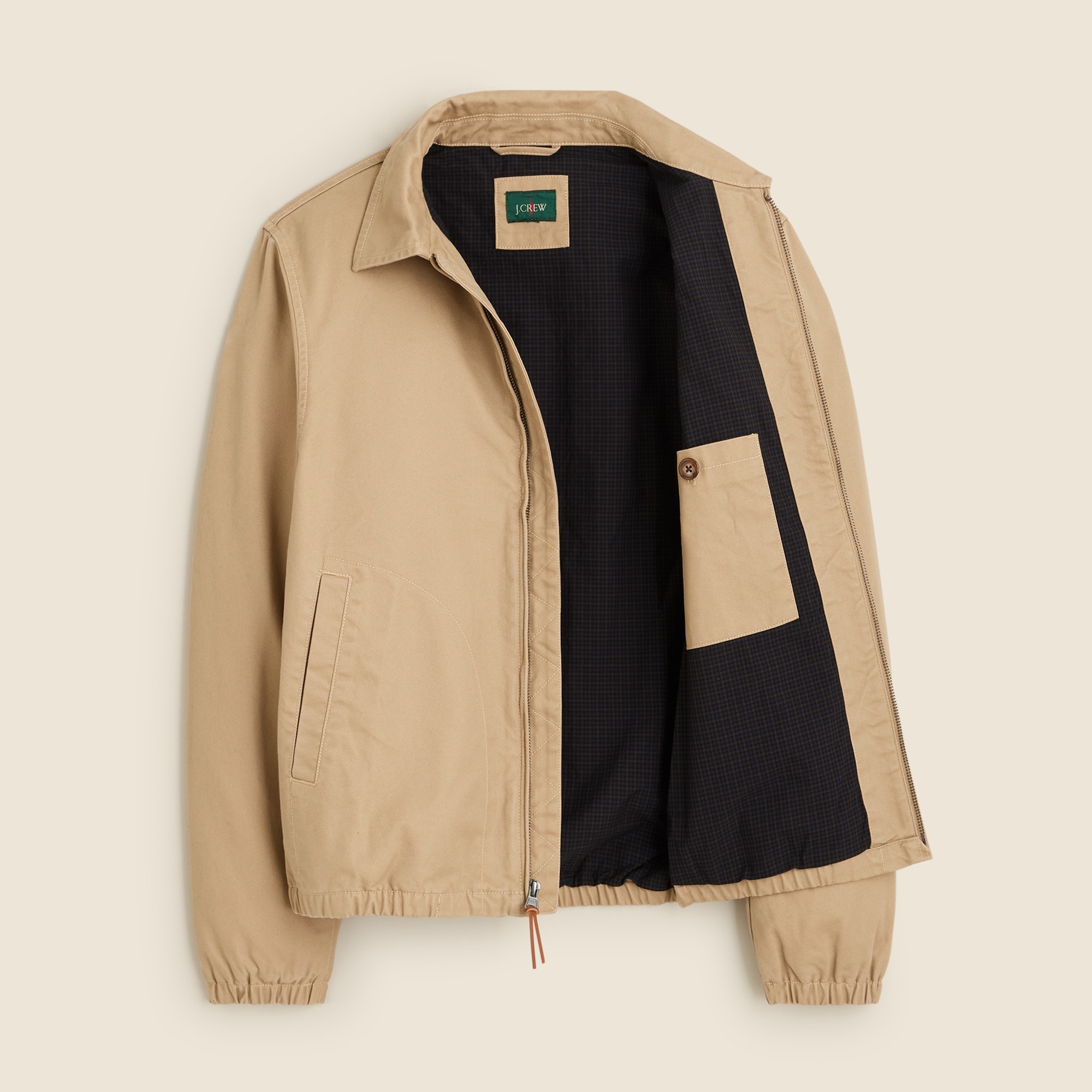 Harrington jacket in cotton twill